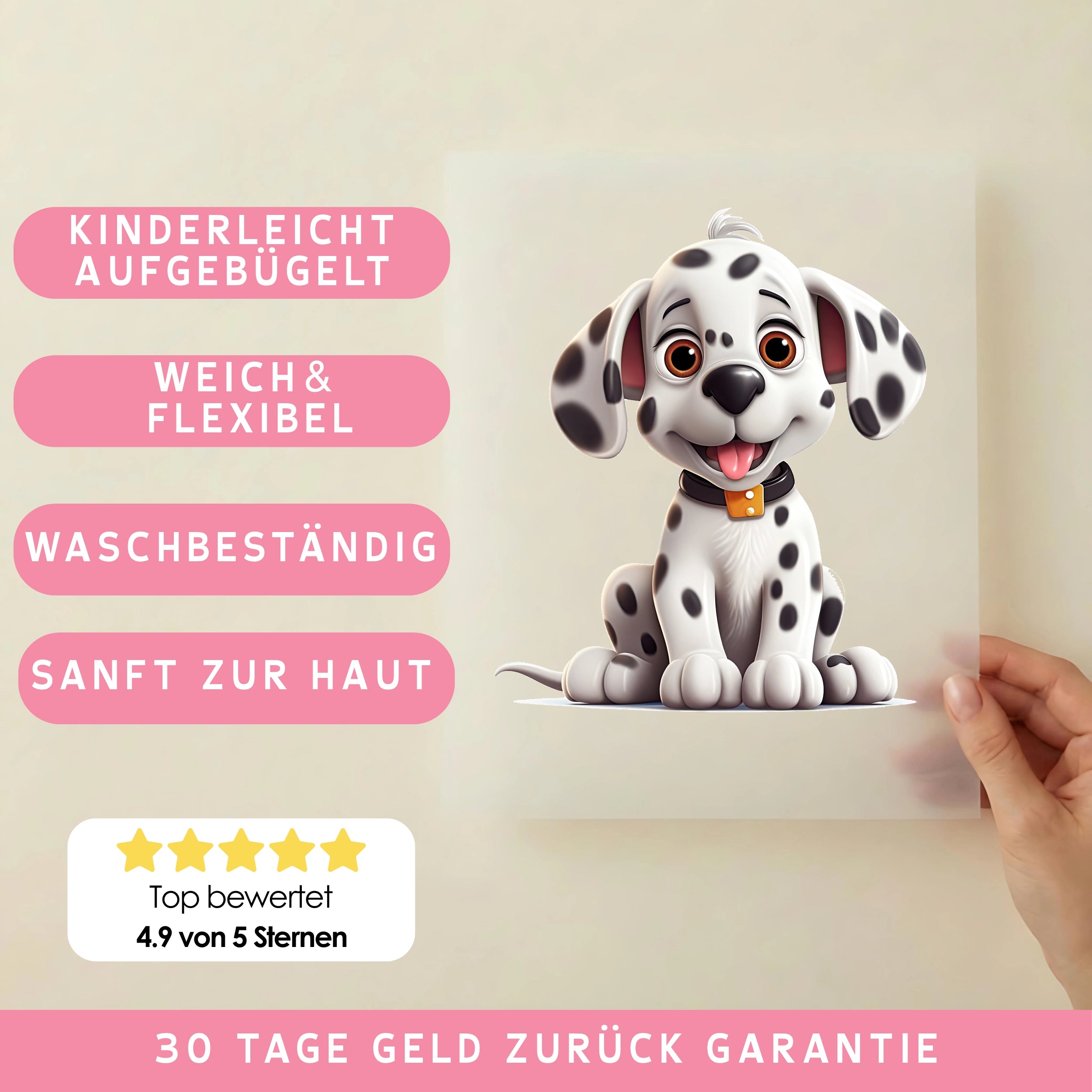 Bügelbild Hund Dalmatiner Jack