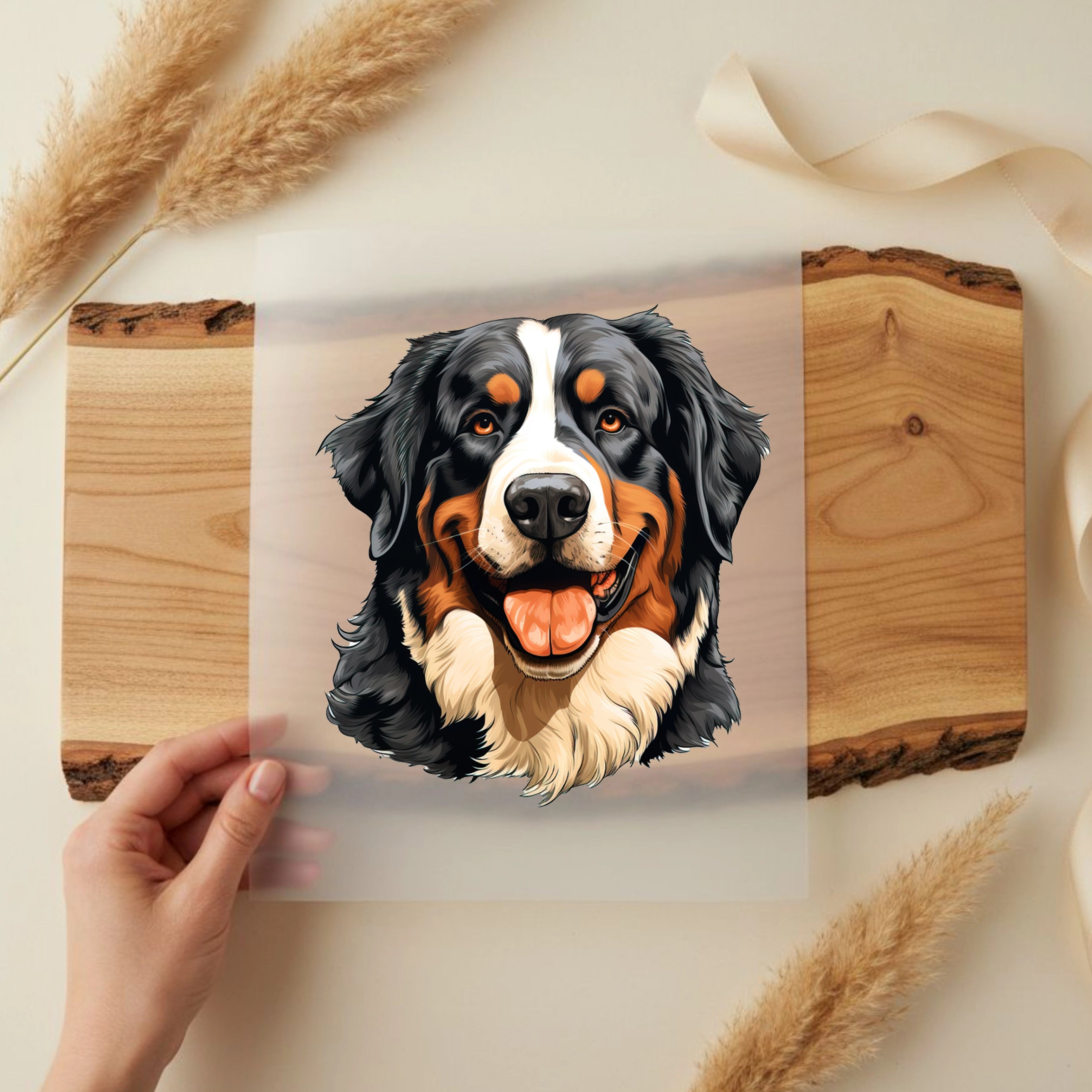 Bügelbild Hund Berner Sennenhund
