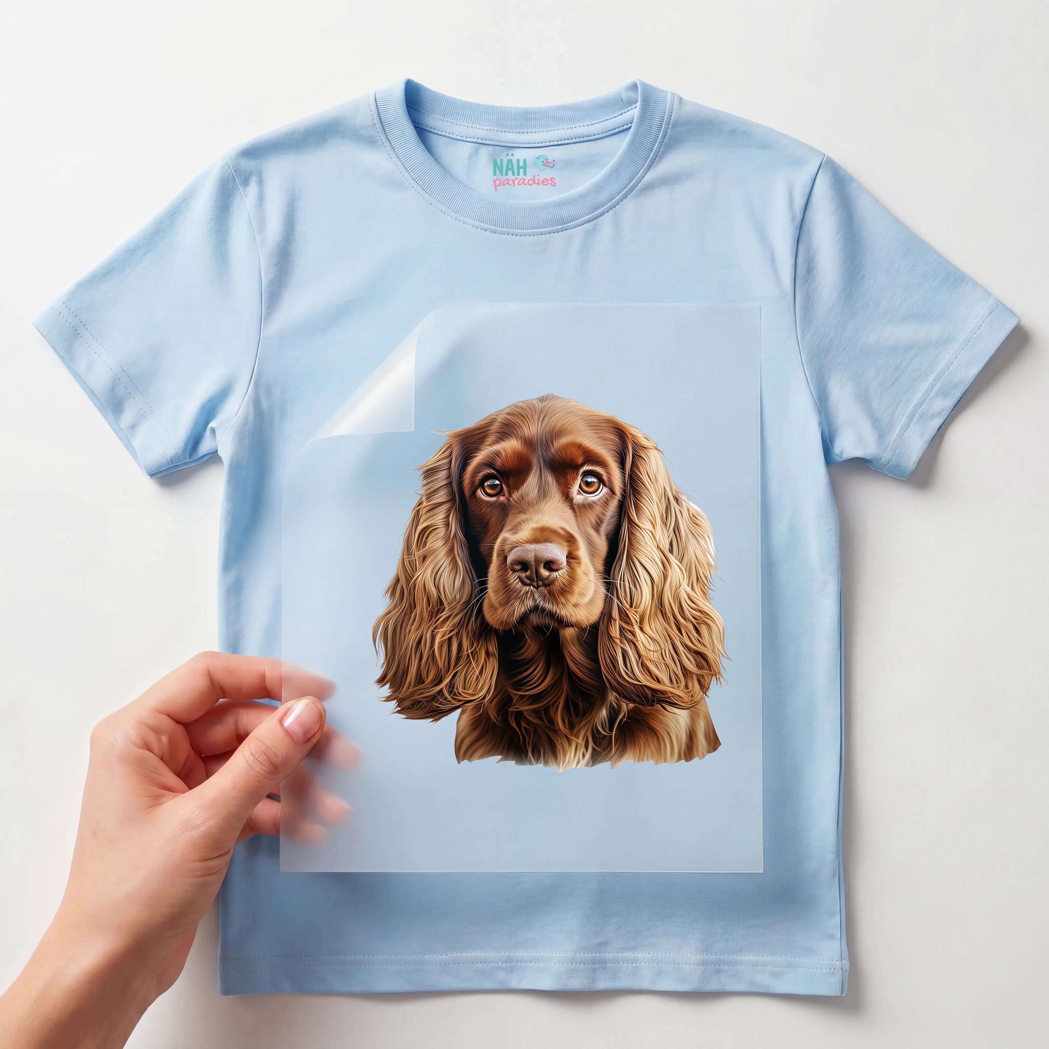 Bügelbild Hund Cocker Spaniel Braun