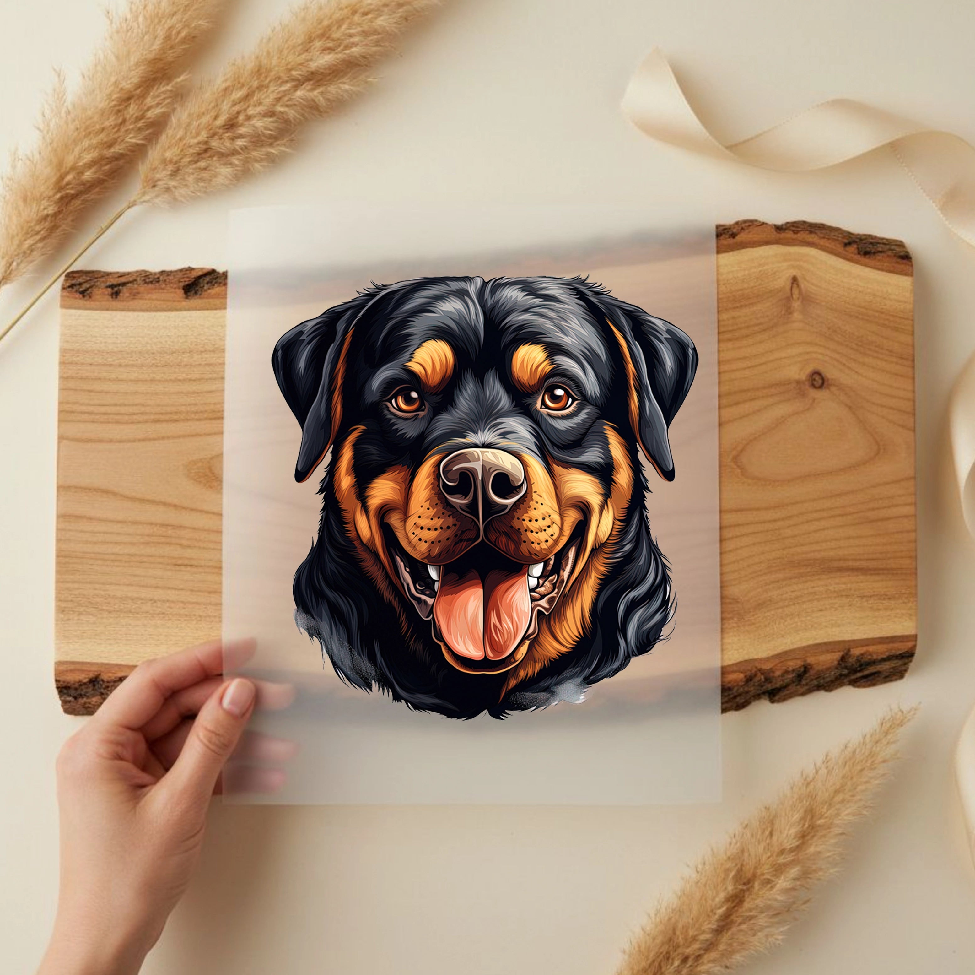 Bügelbild Hund Rottweiler