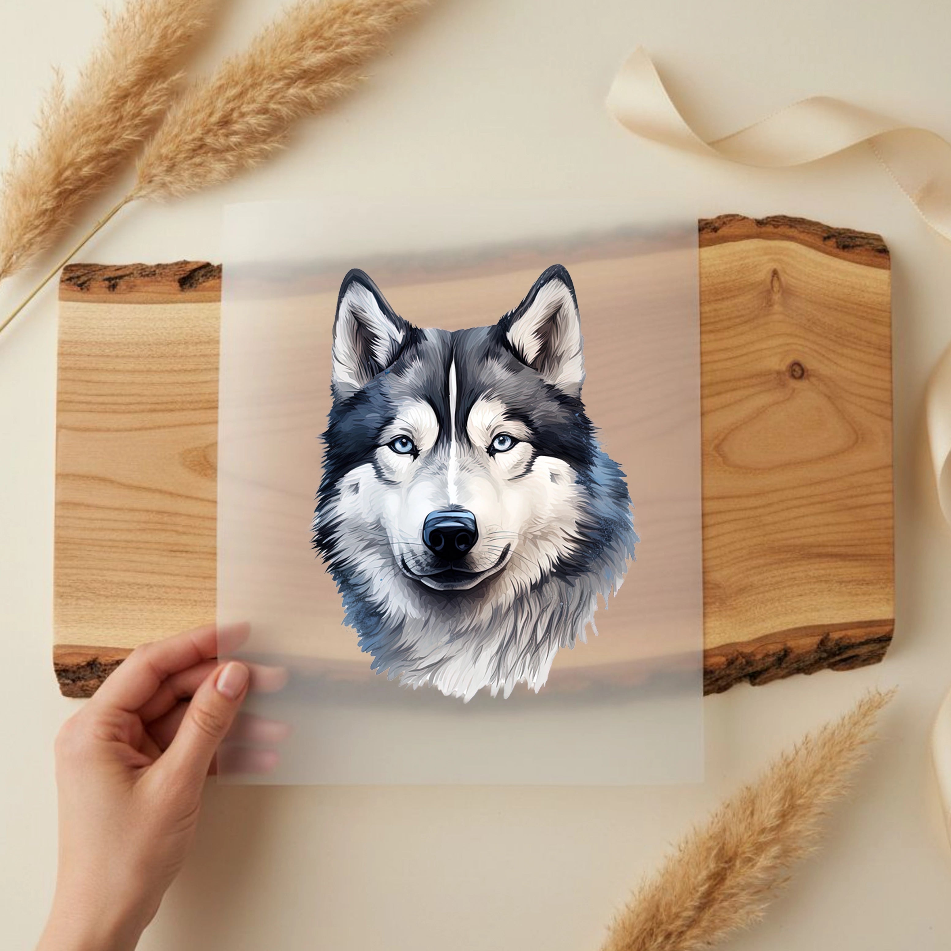 Bügelbild Hund Malamute Husky