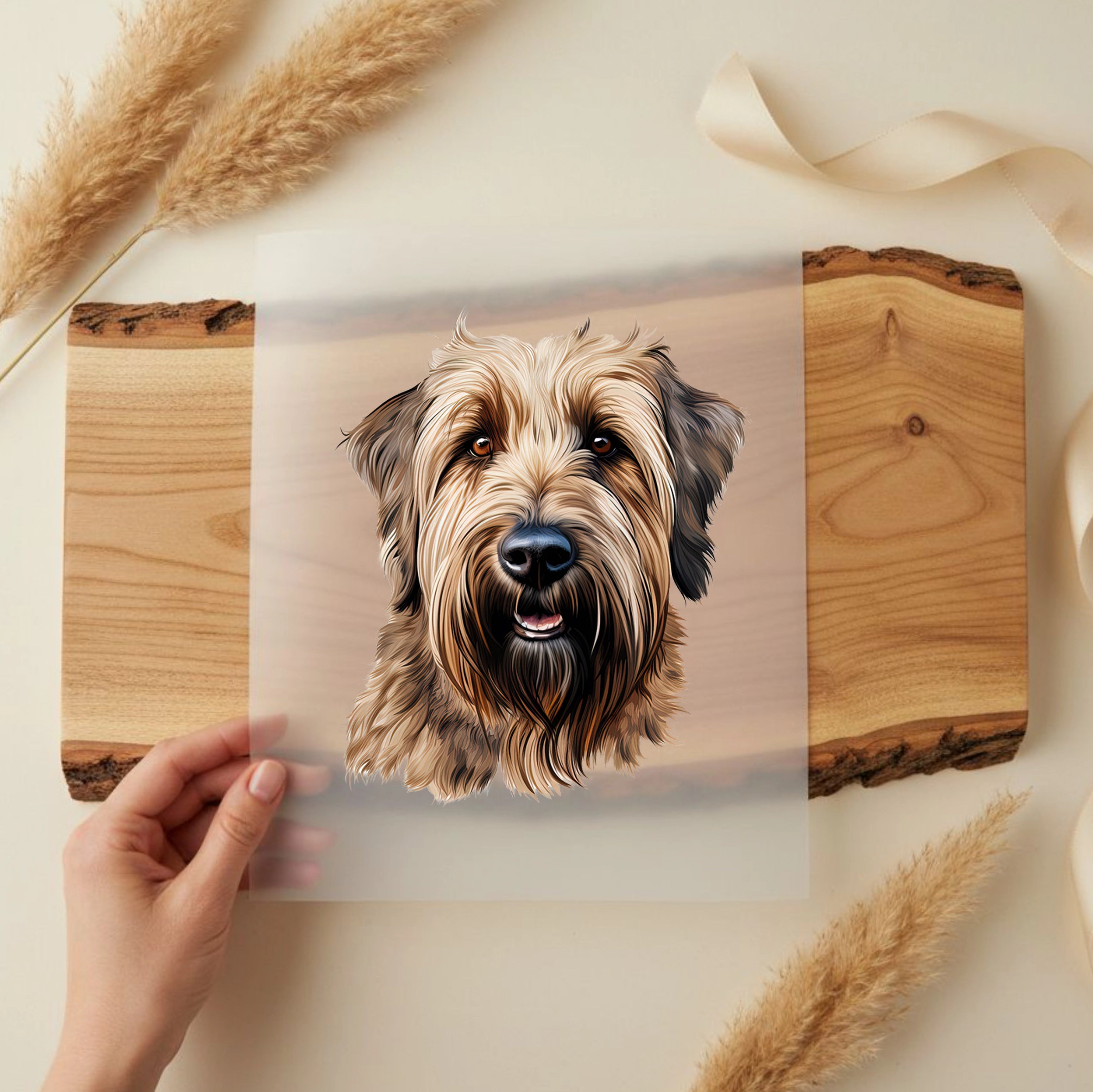 Bügelbild Hund Briard