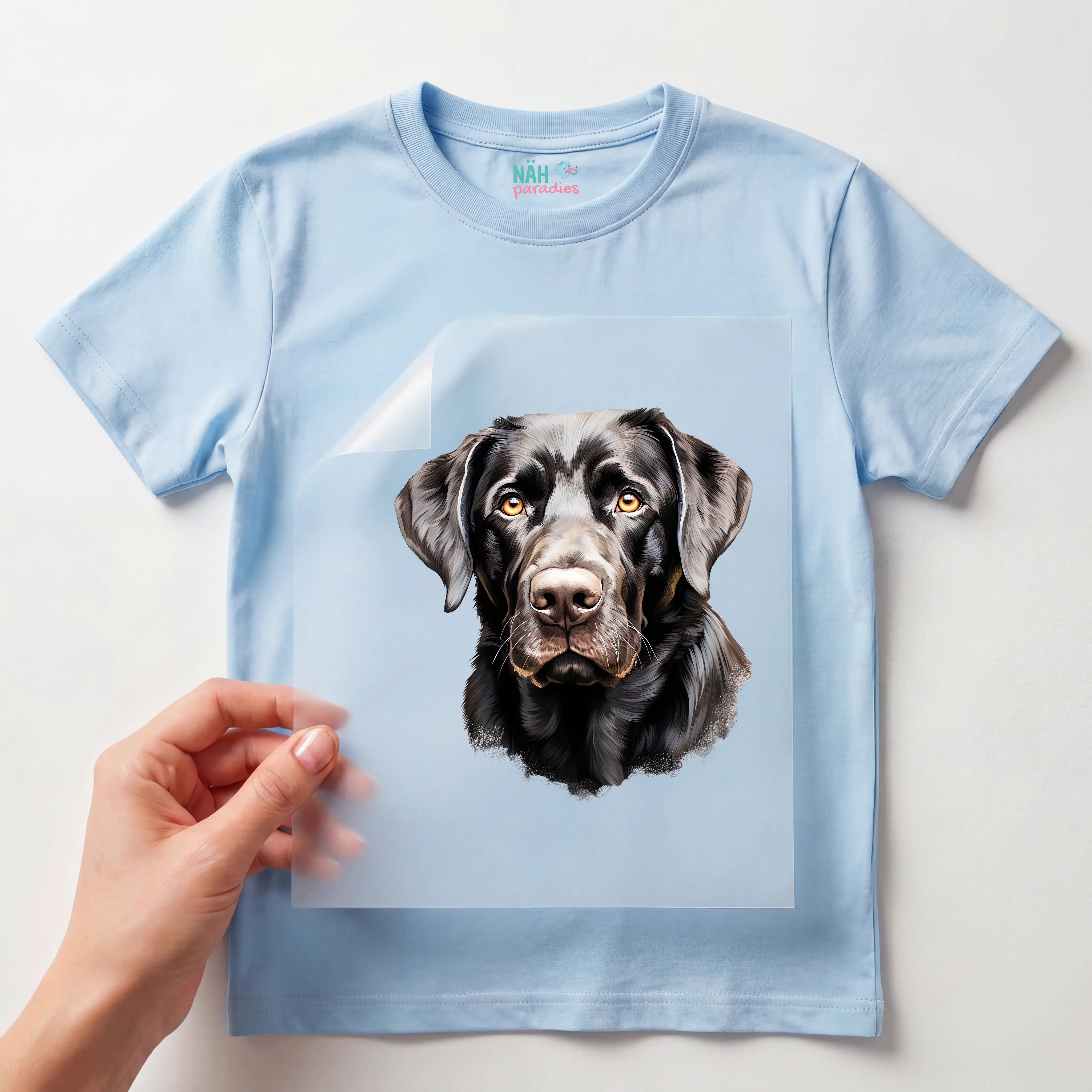 Bügelbild Hund Schwarzer Labrador