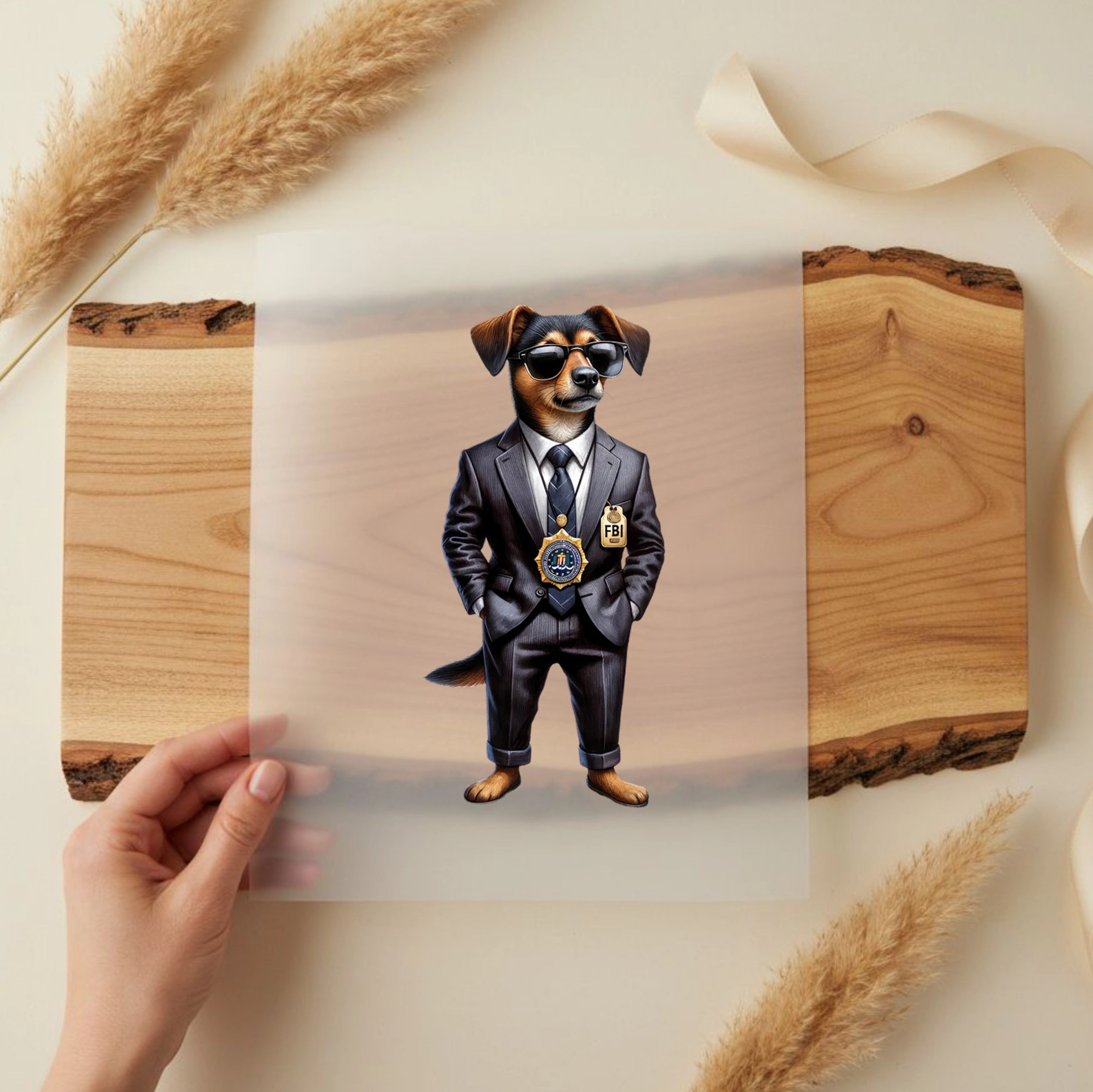 Bügelbild Agent Wuff