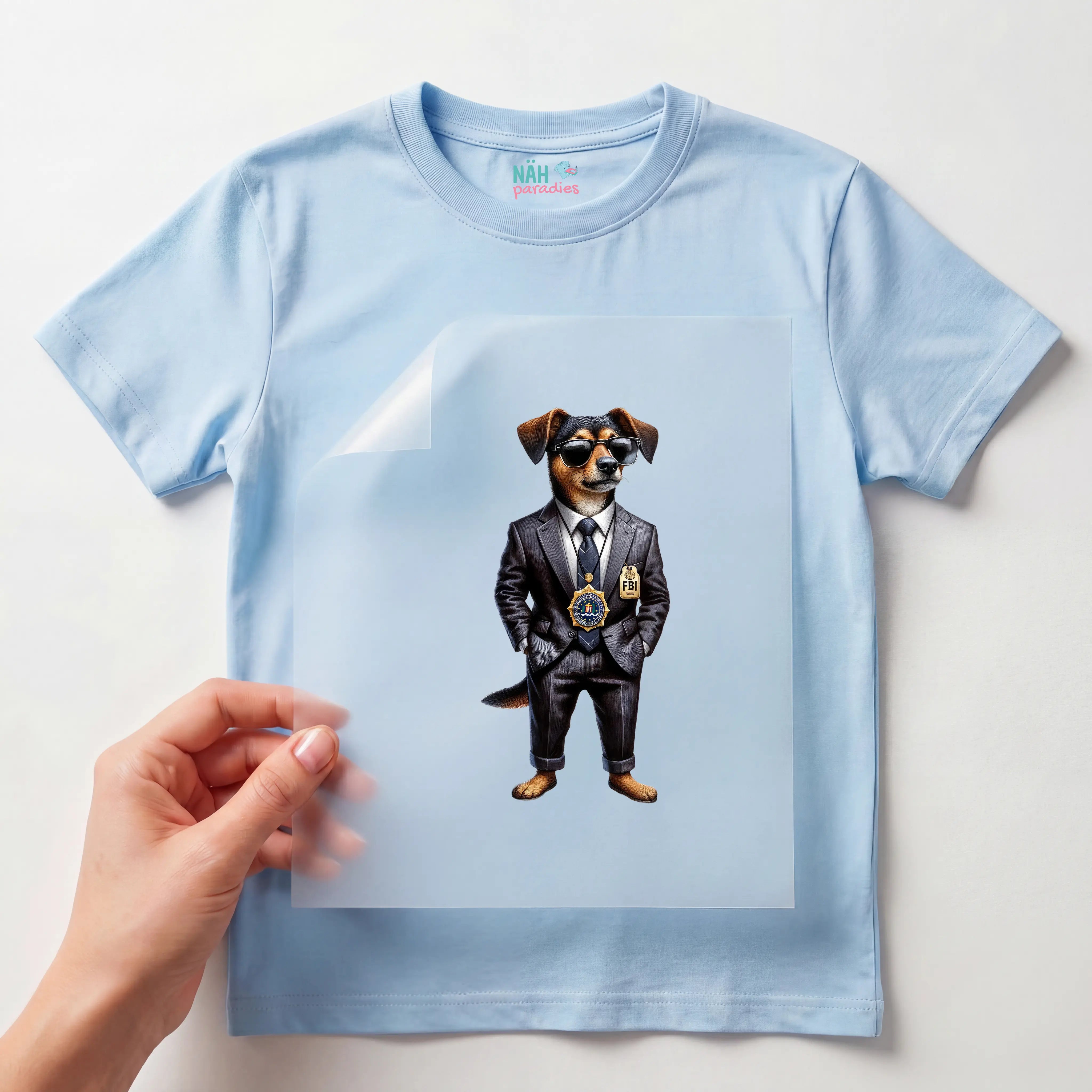 Bügelbild Agent Wuff