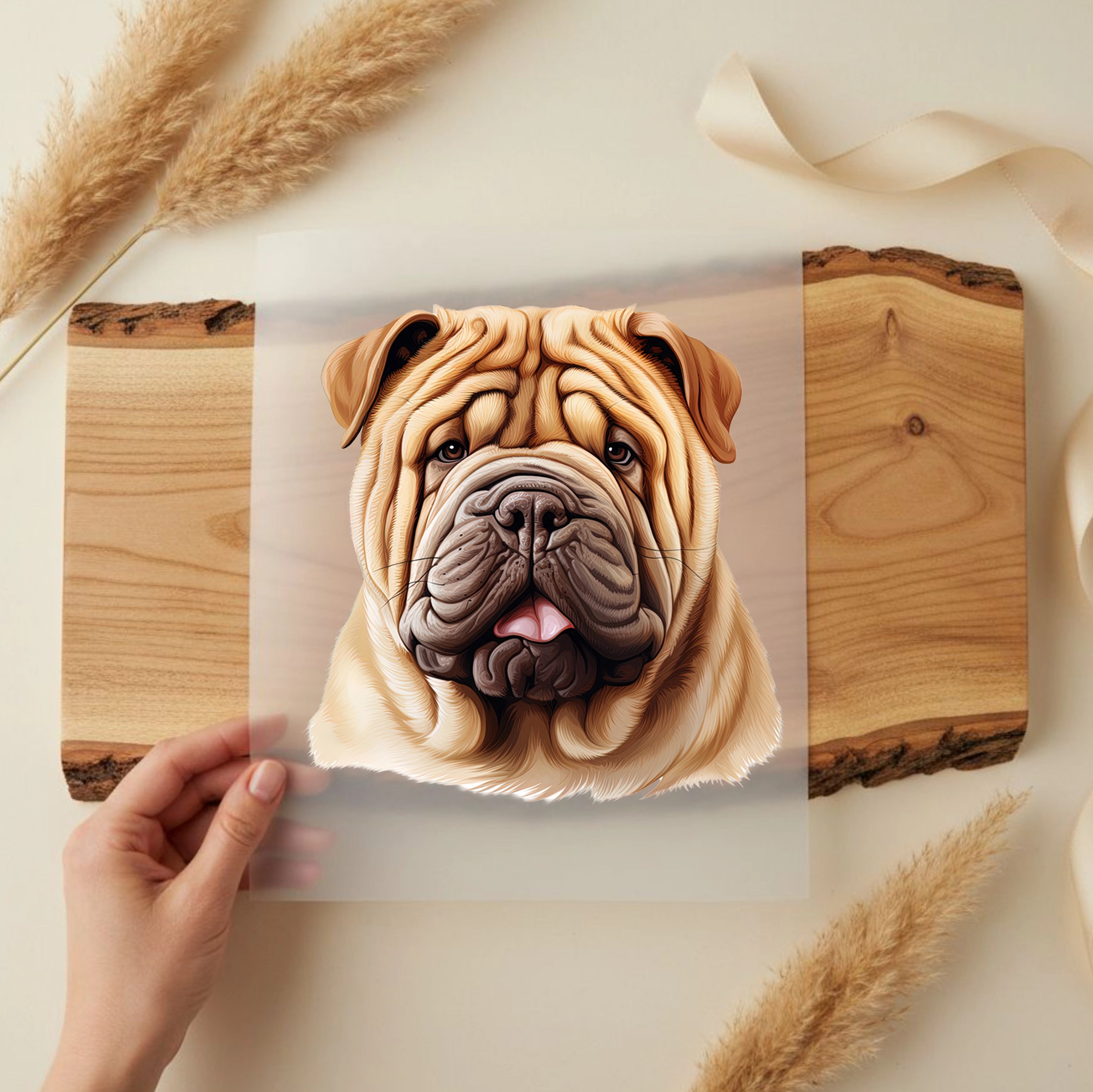 Bügelbild Hund Shar Pei