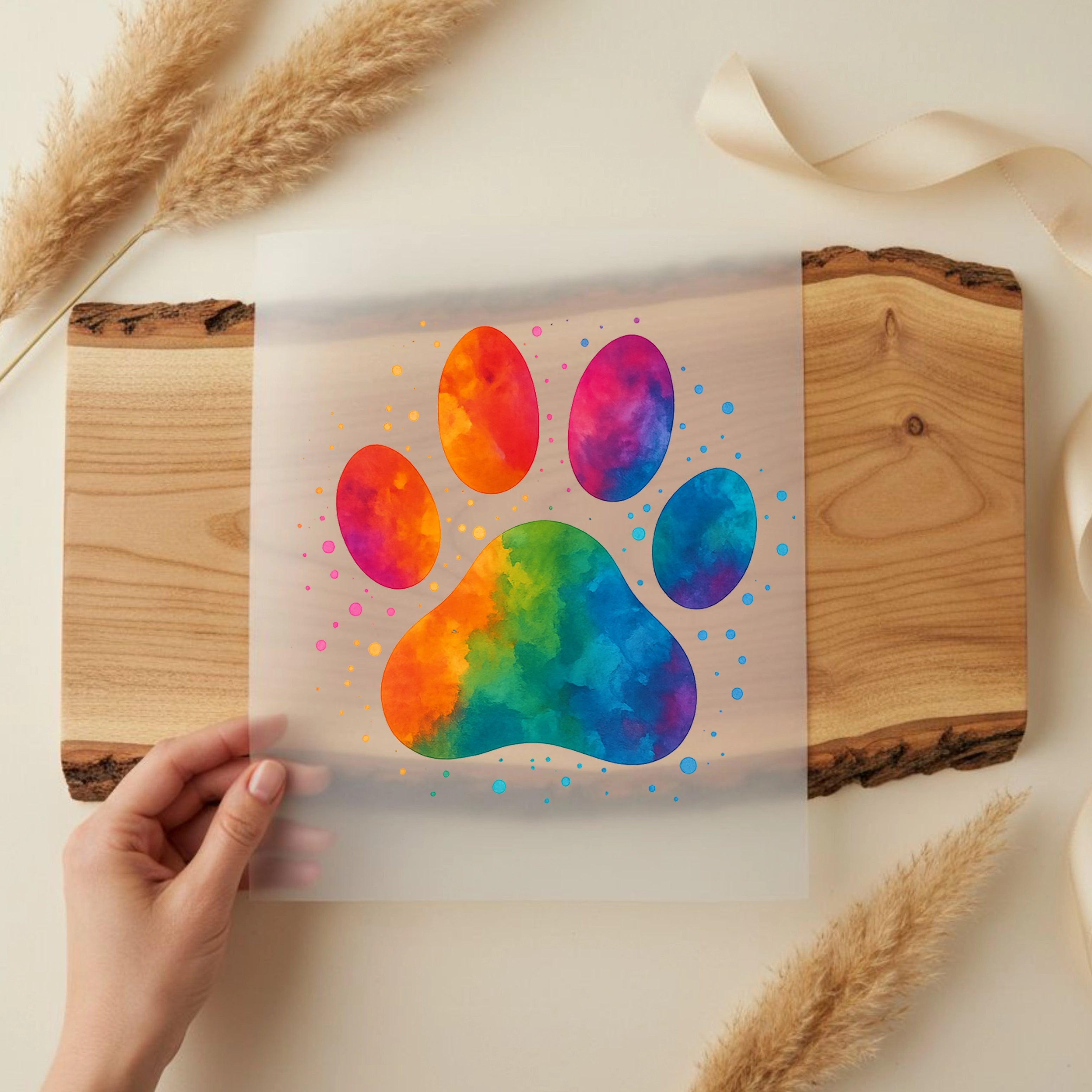 Bügelbild Pfote Splash