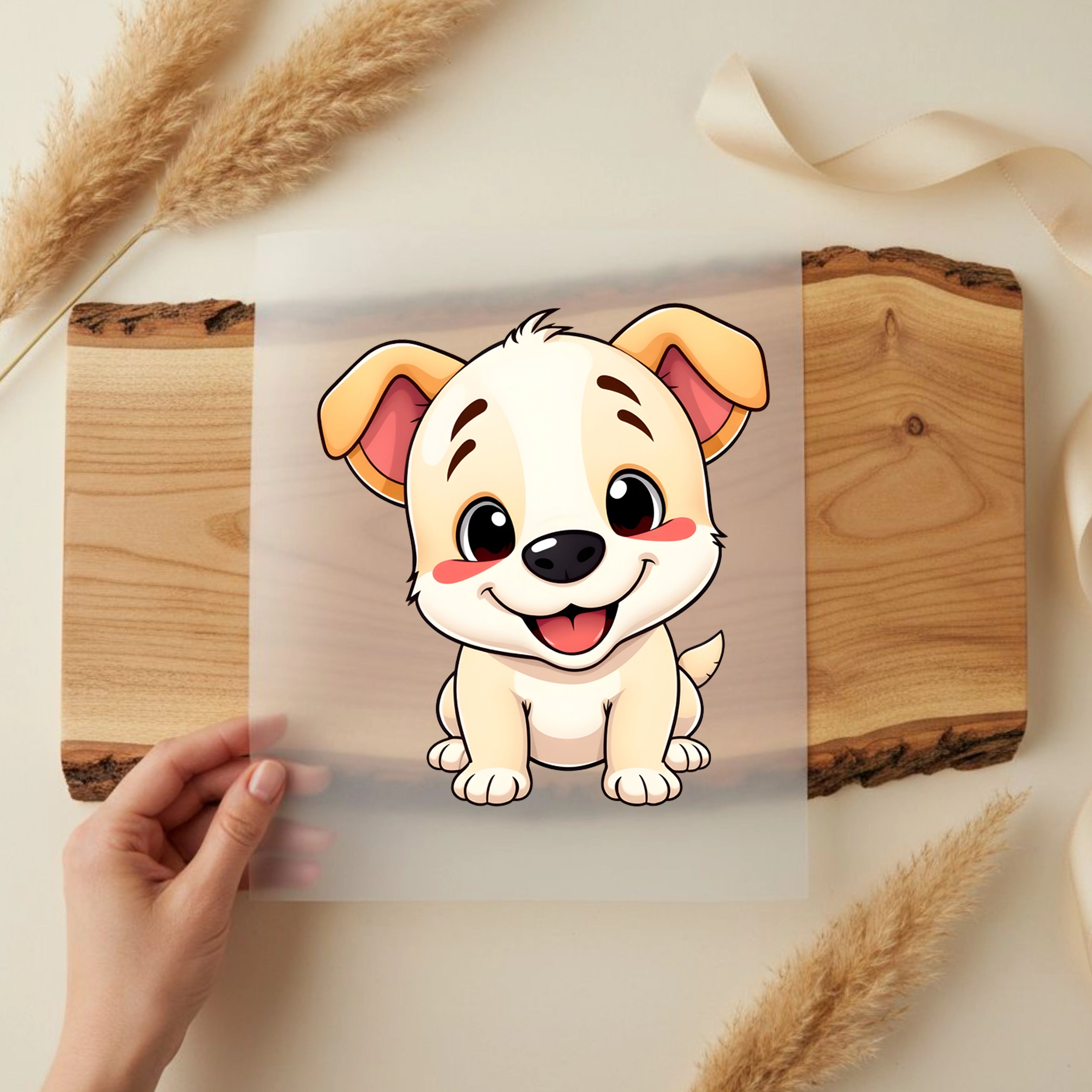 Bügelbild Baby Hund