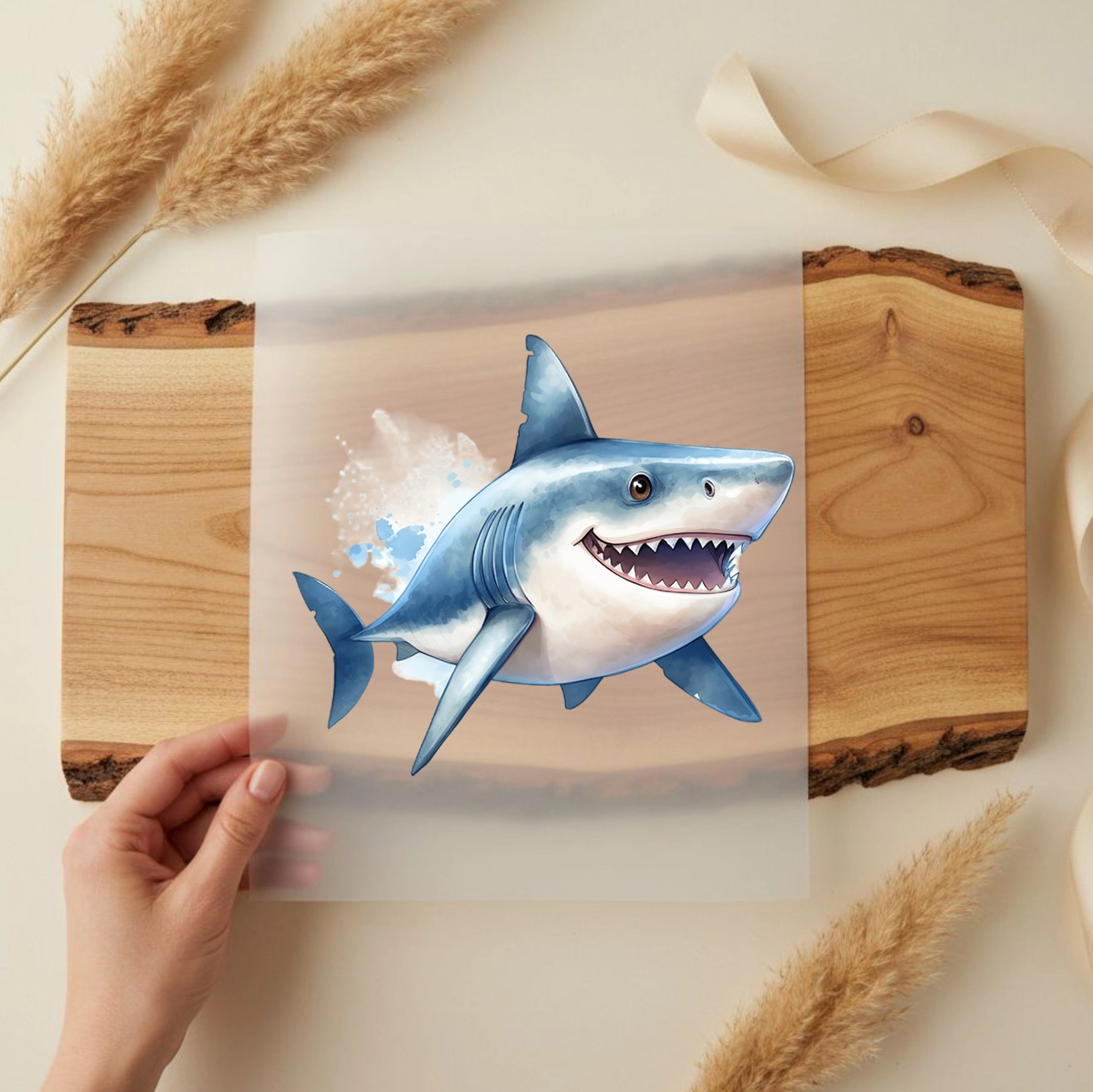 Bügelbild Hai