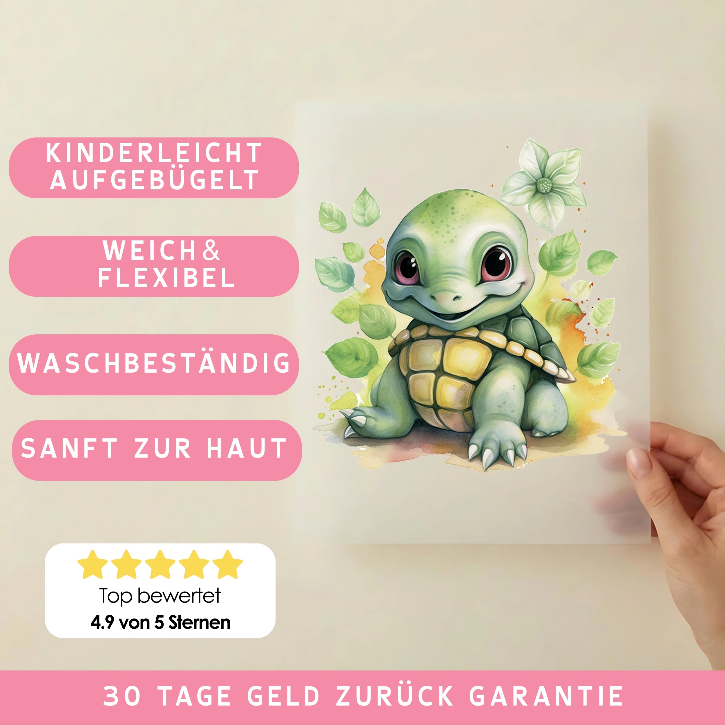 Bügelbild Schildkröte Andy