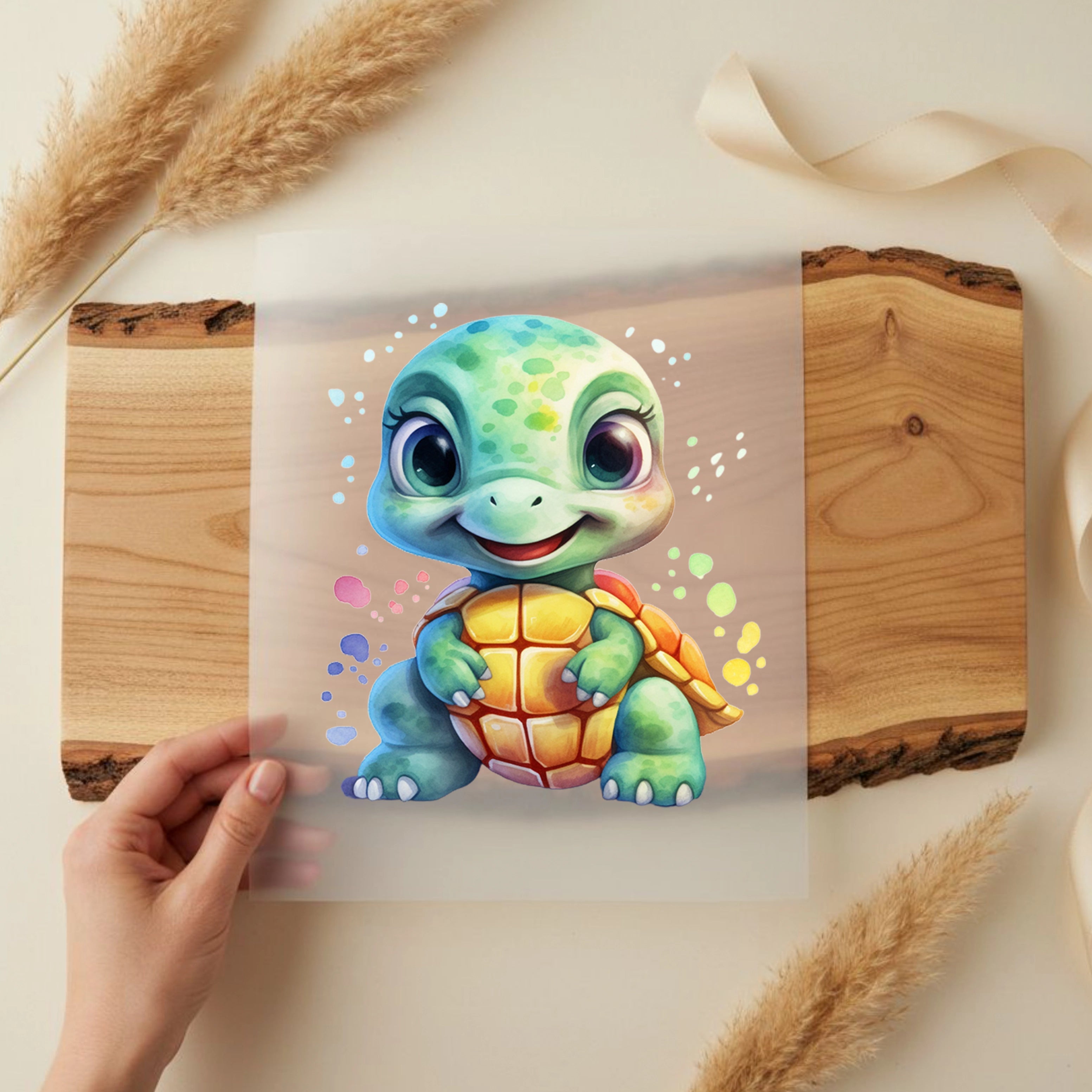 Bügelbild Schildkröte Knirpsi