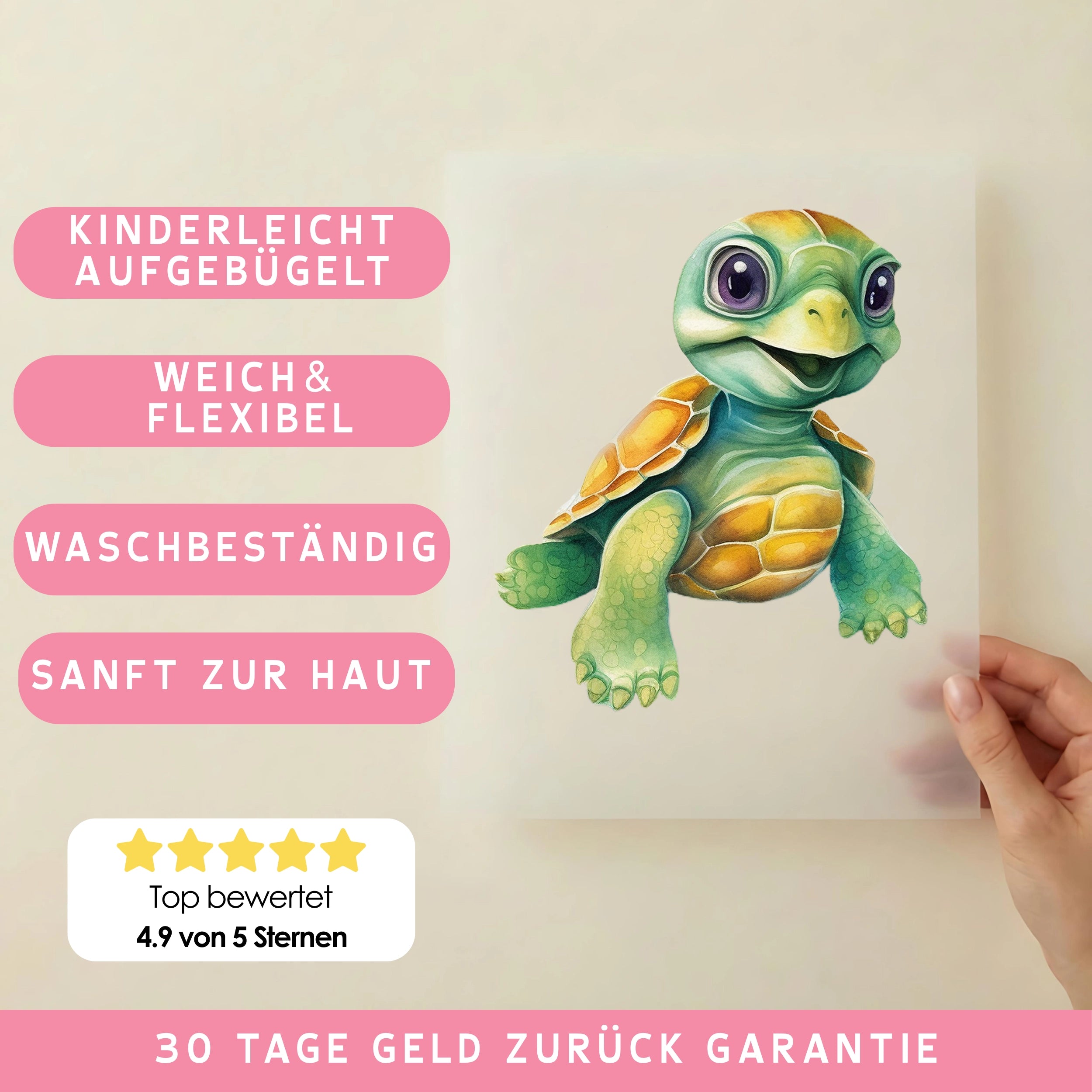 Bügelbild Schildkröte Morla