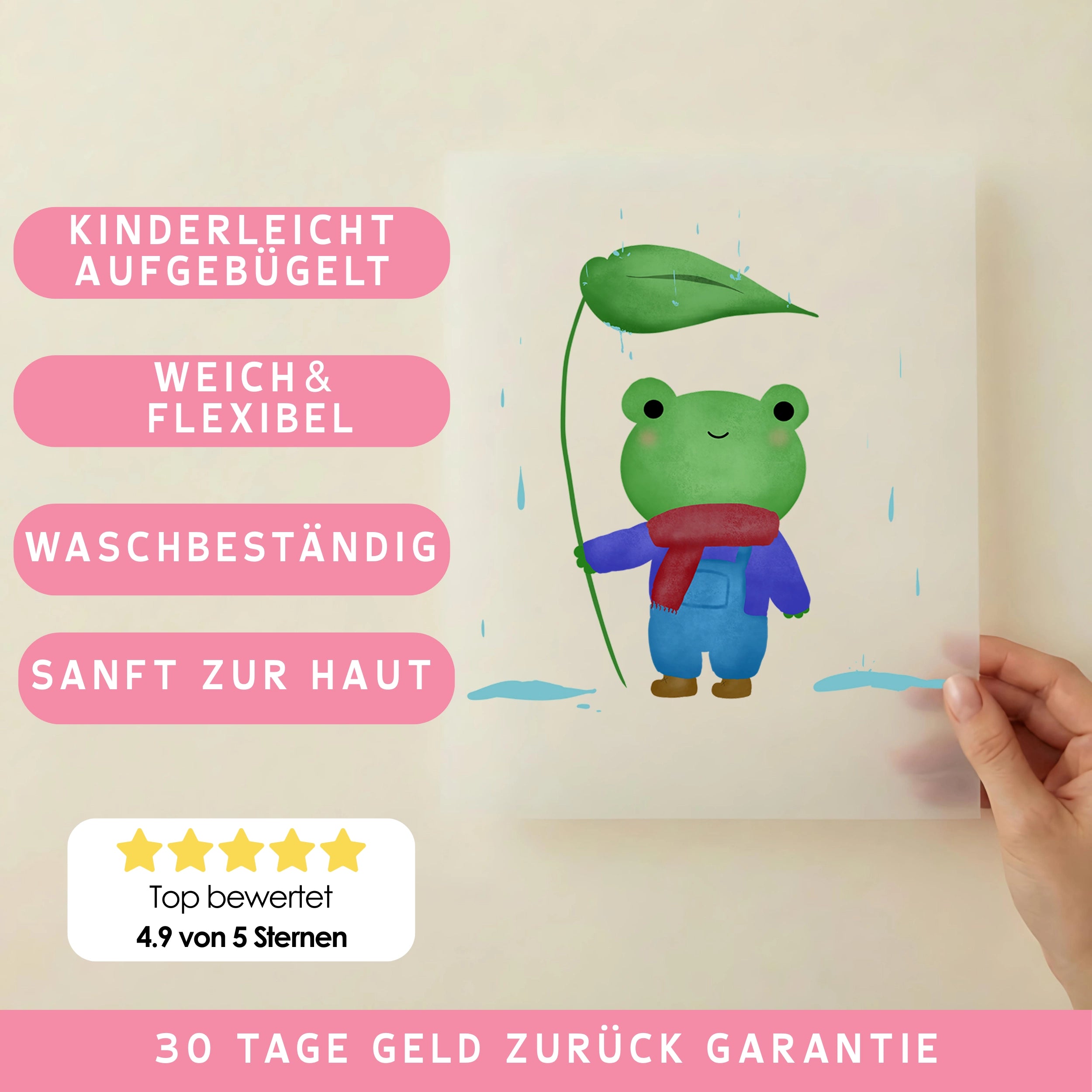 Bügelbild Frosch Carl