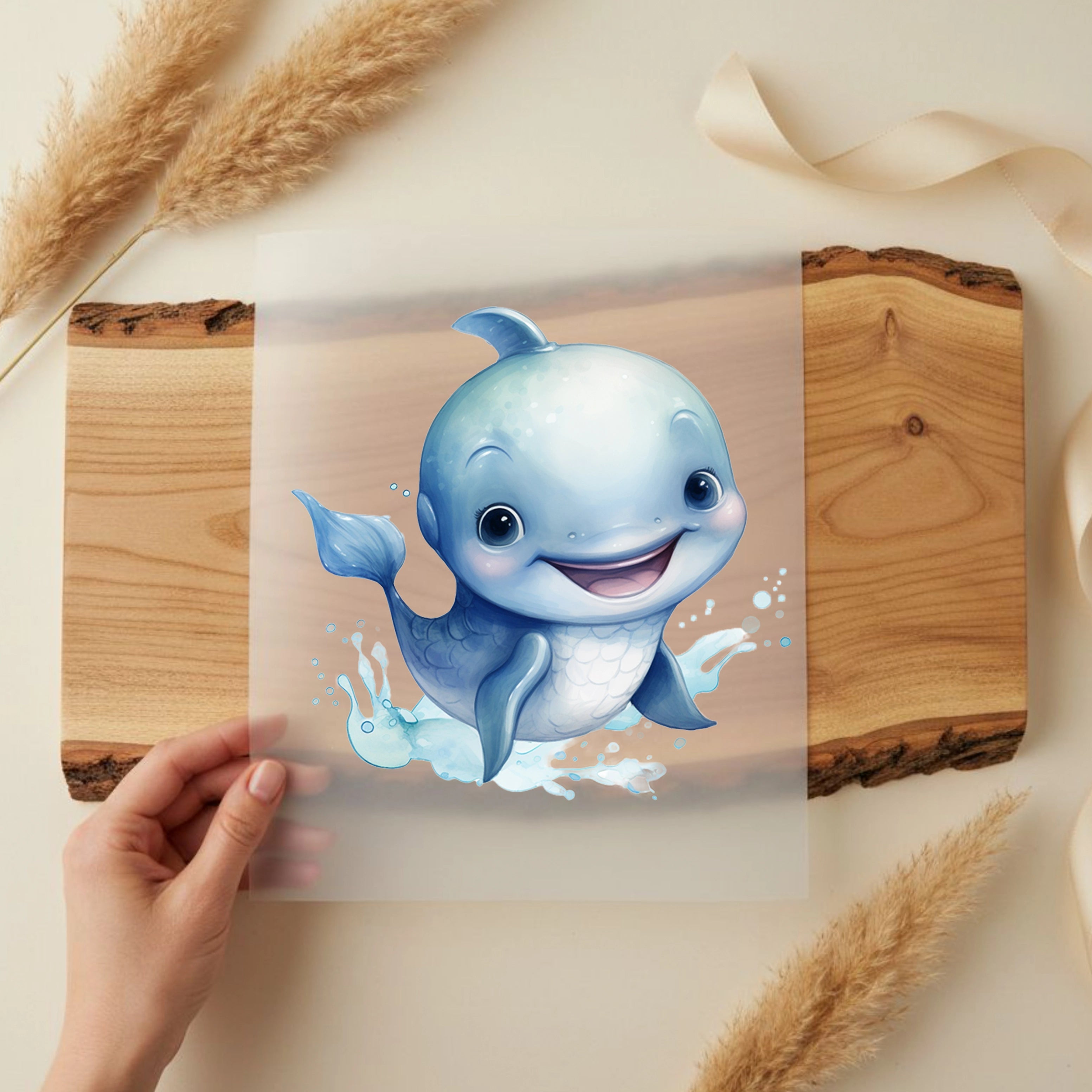 Bügelbild Delfin Baby