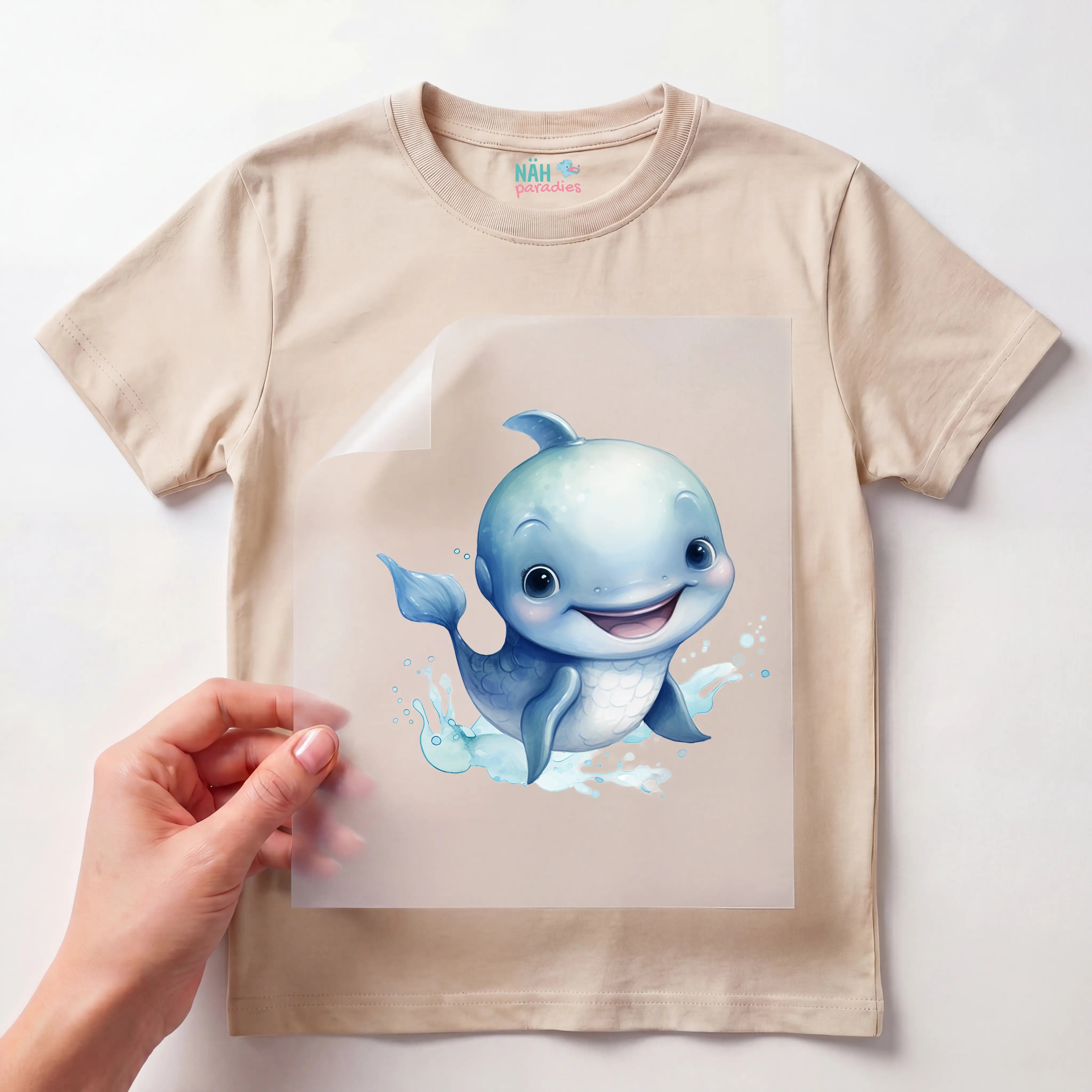 Bügelbild Delfin Baby