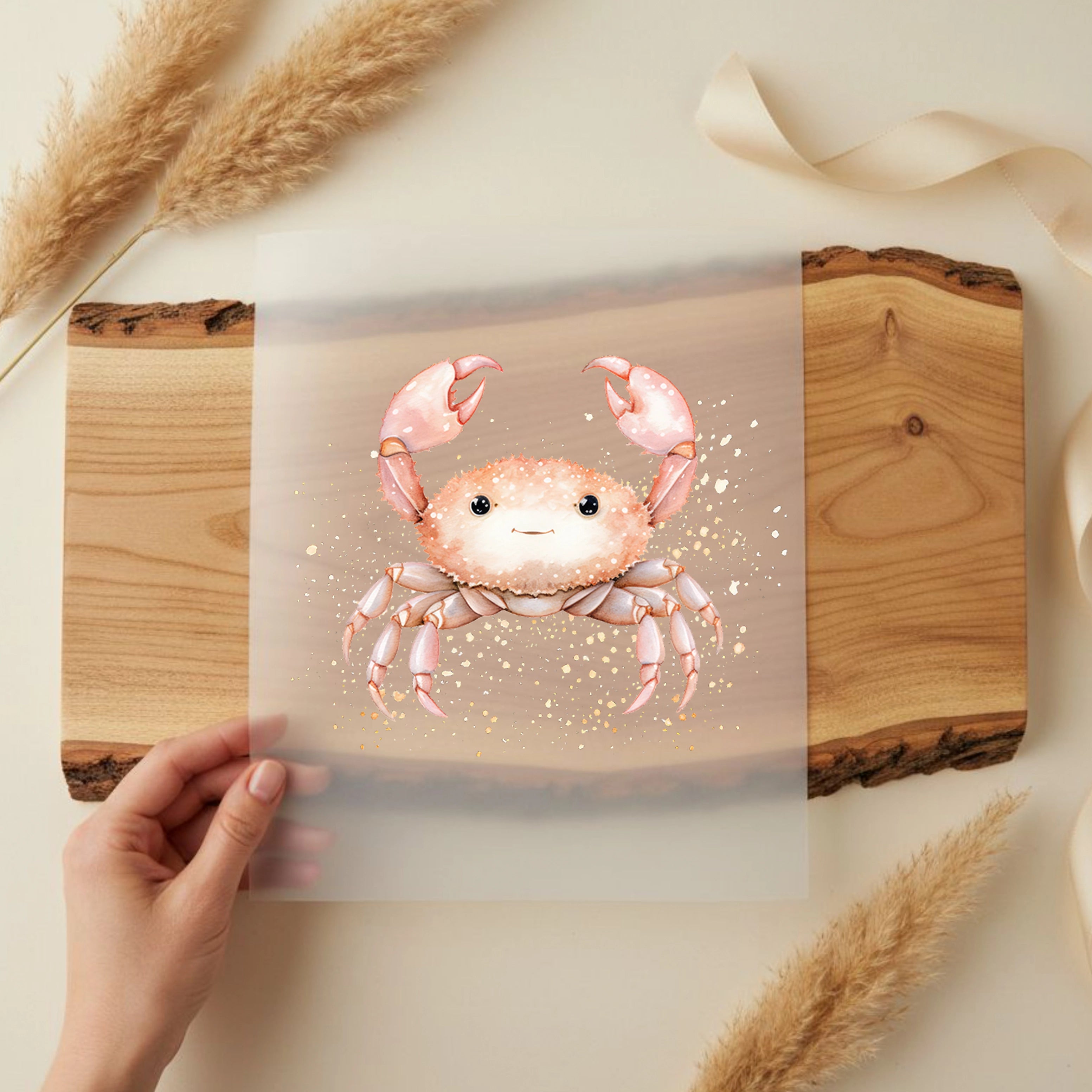 Bügelbild Krebs Krabbelzauber