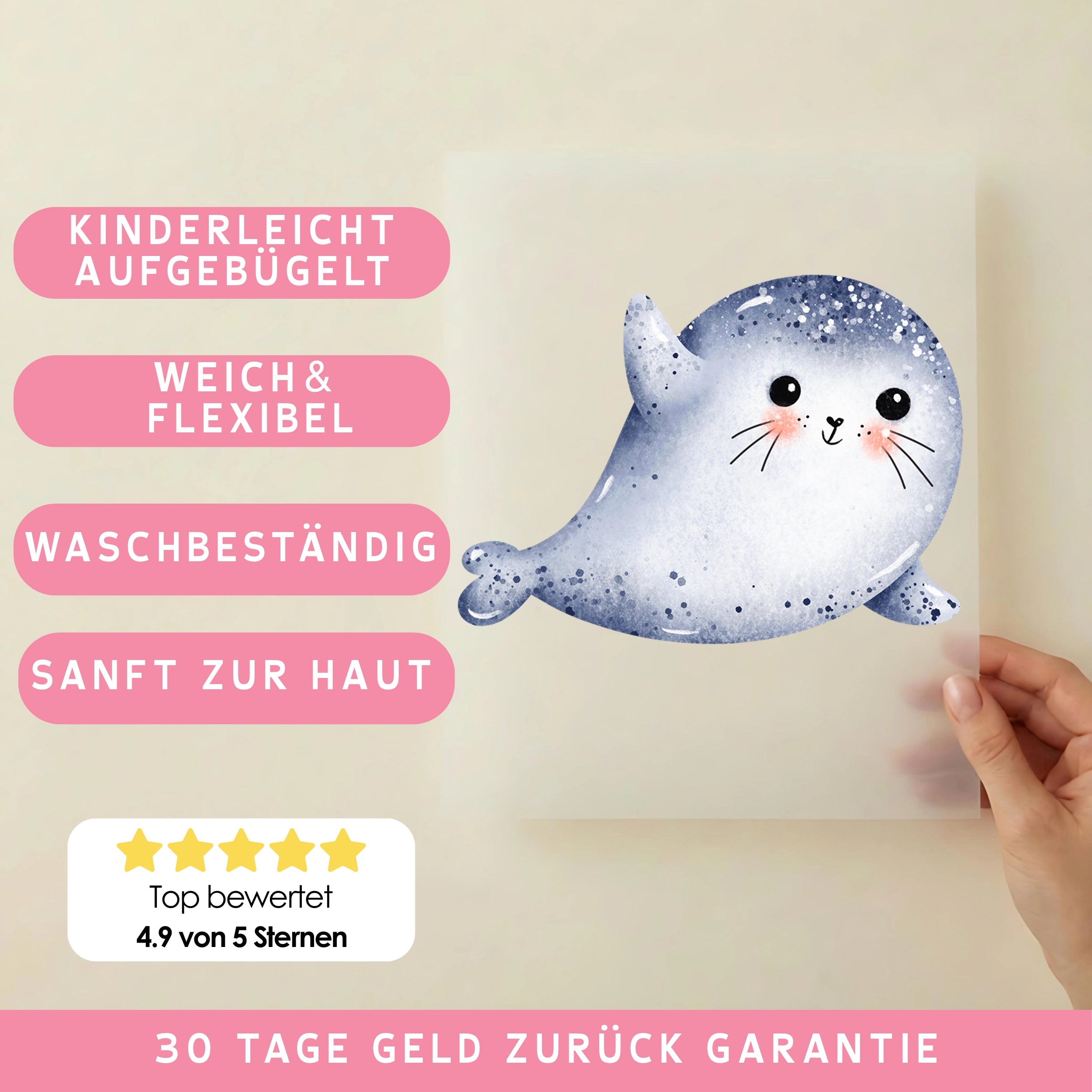 Bügelbild Seelöwe Sam