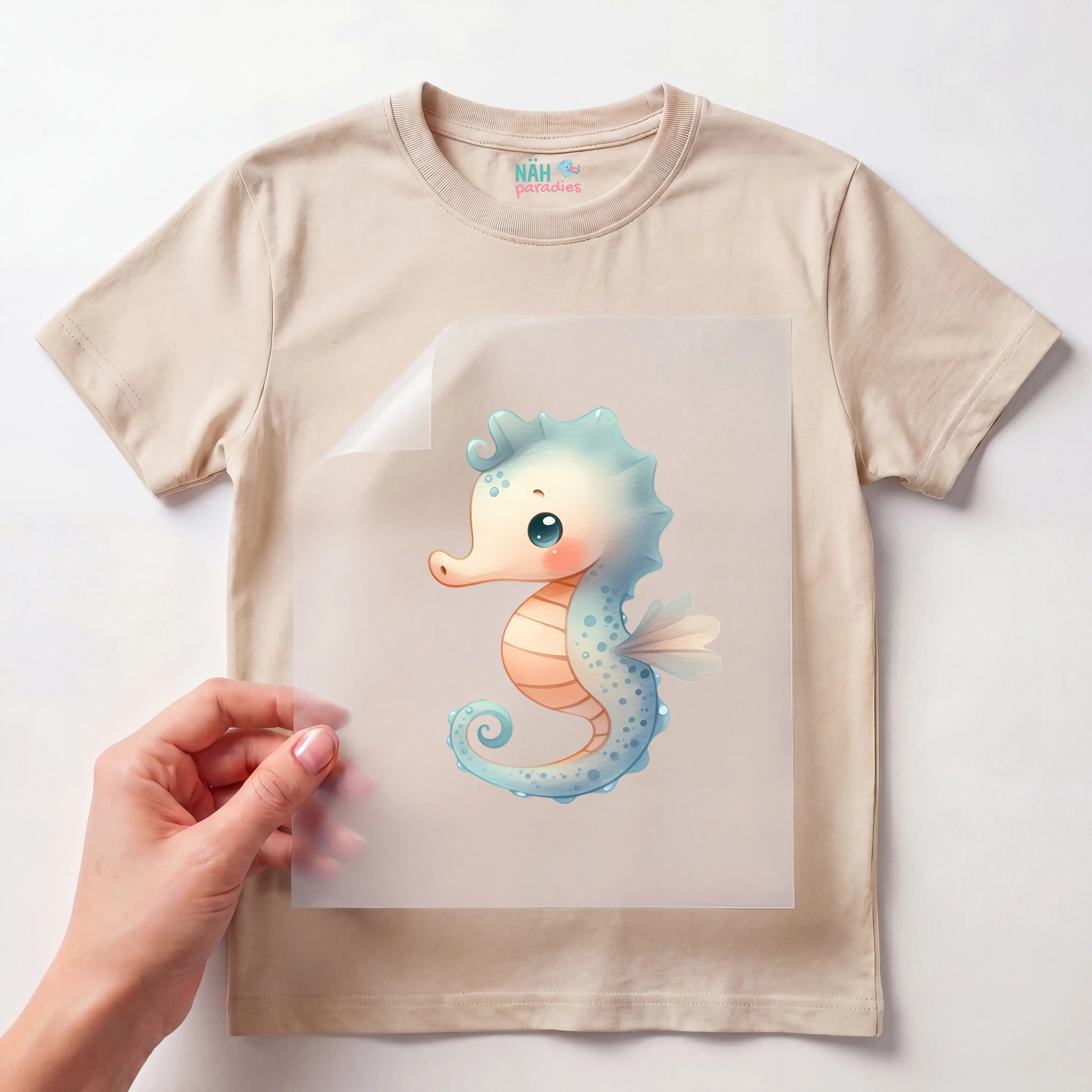 Bügelbild Seepferdchen Baby