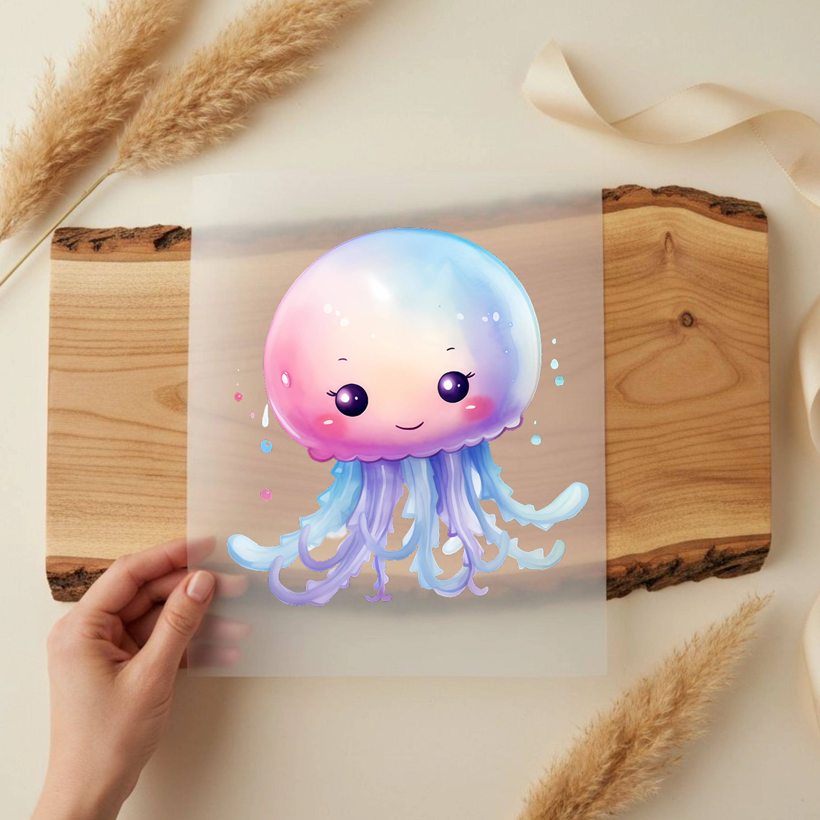 Bügelbild Quallen Baby