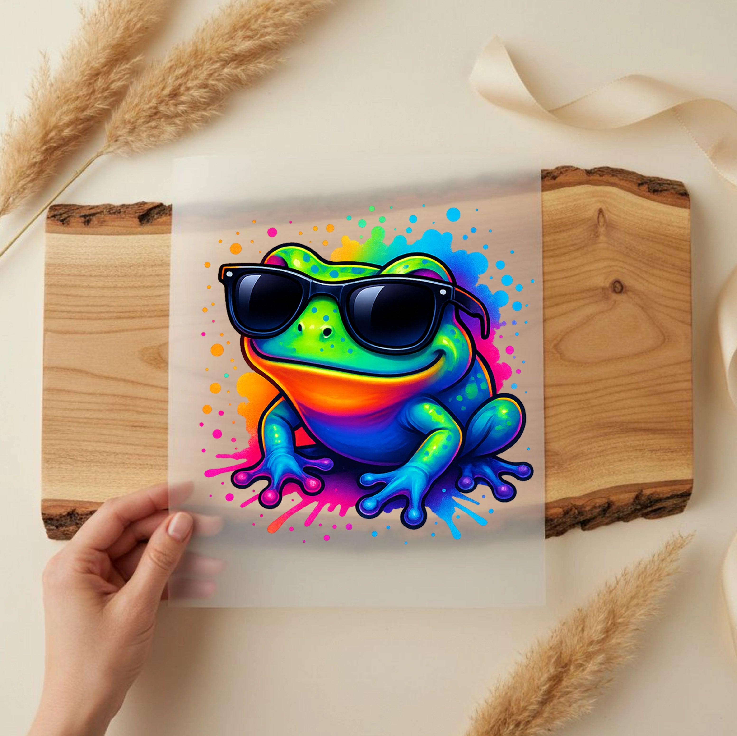 Bügelbild Frosch Sommerquak