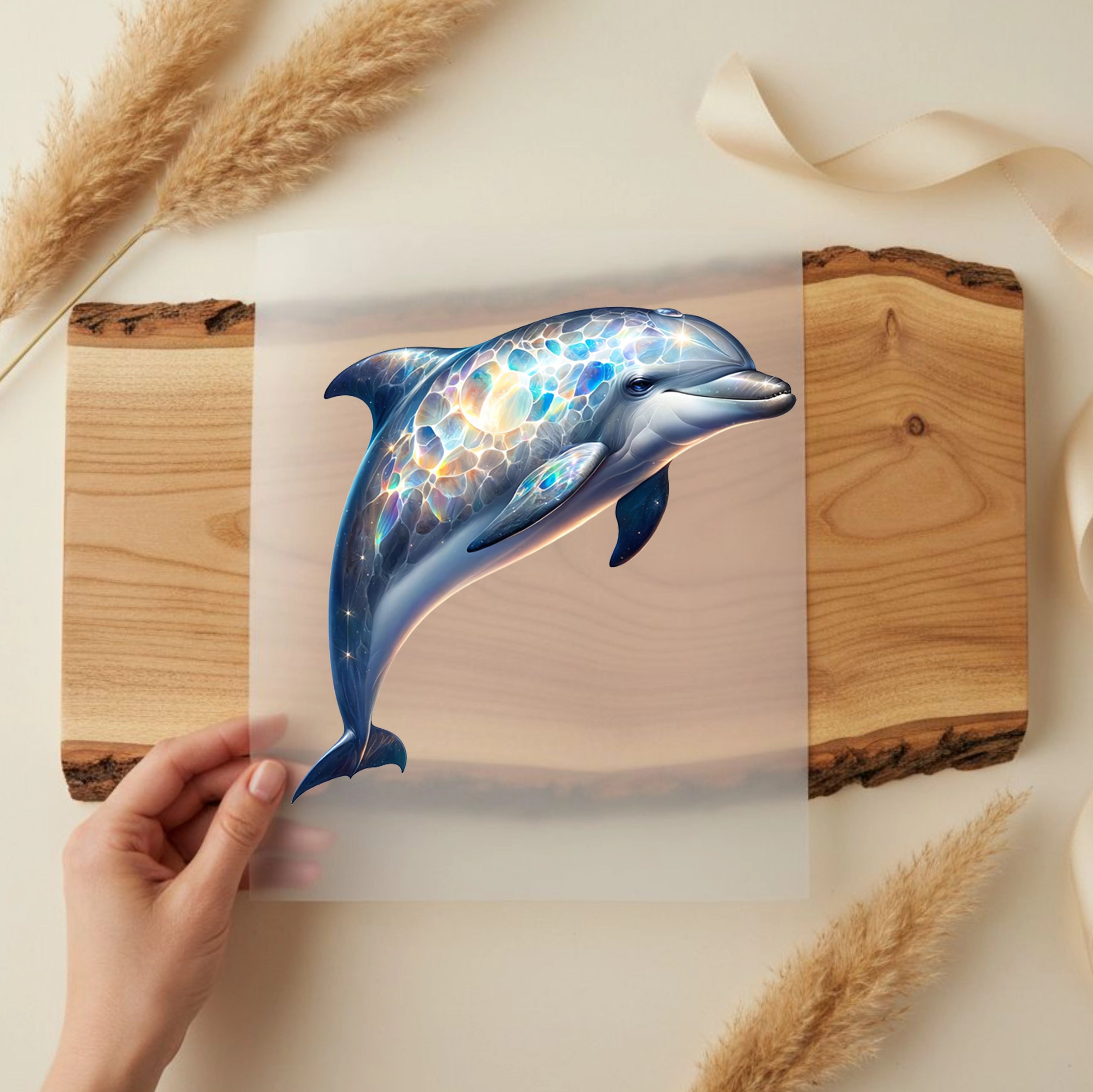 Bügelbild Glitzerdelfin