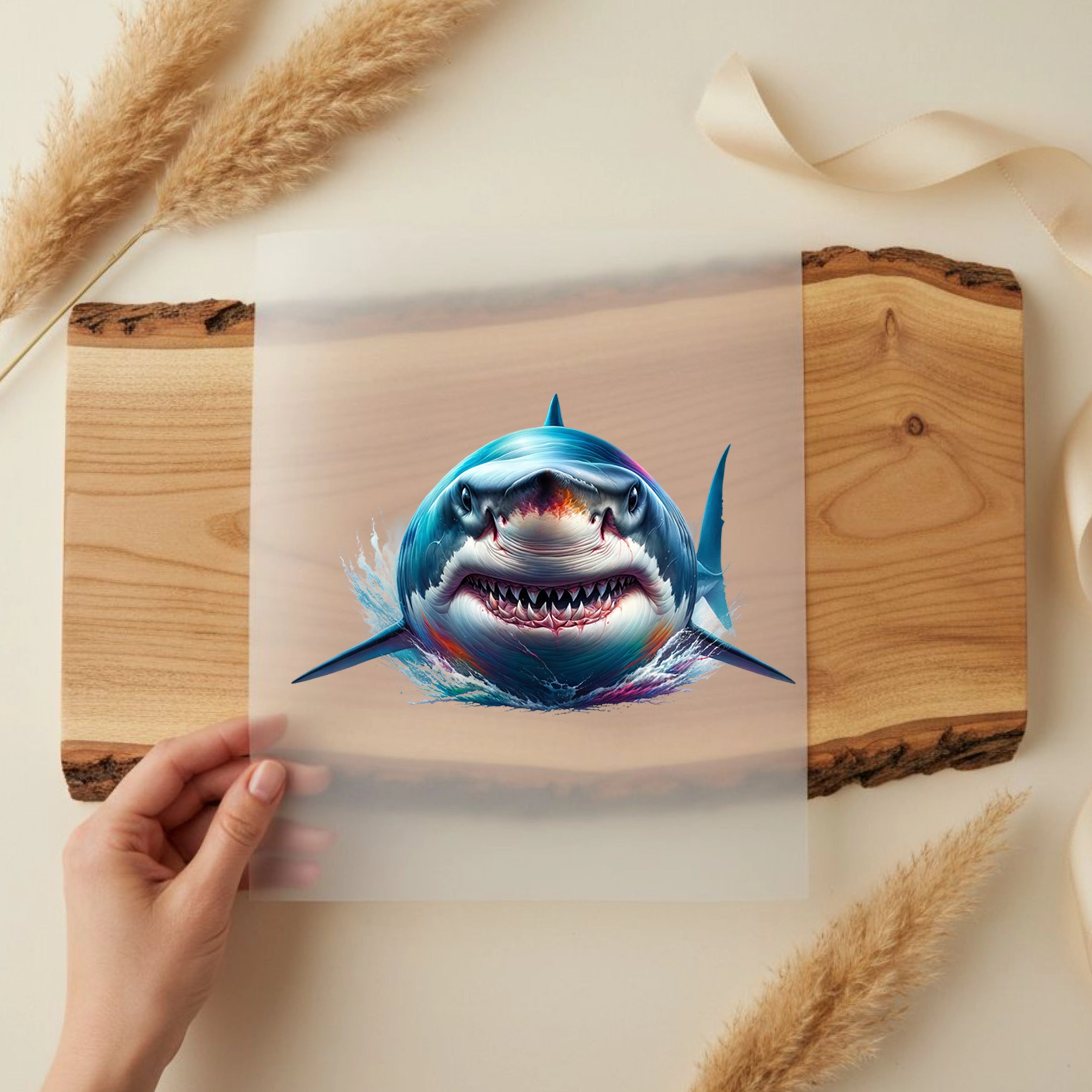 Bügelbild Hai Meeresschrecken