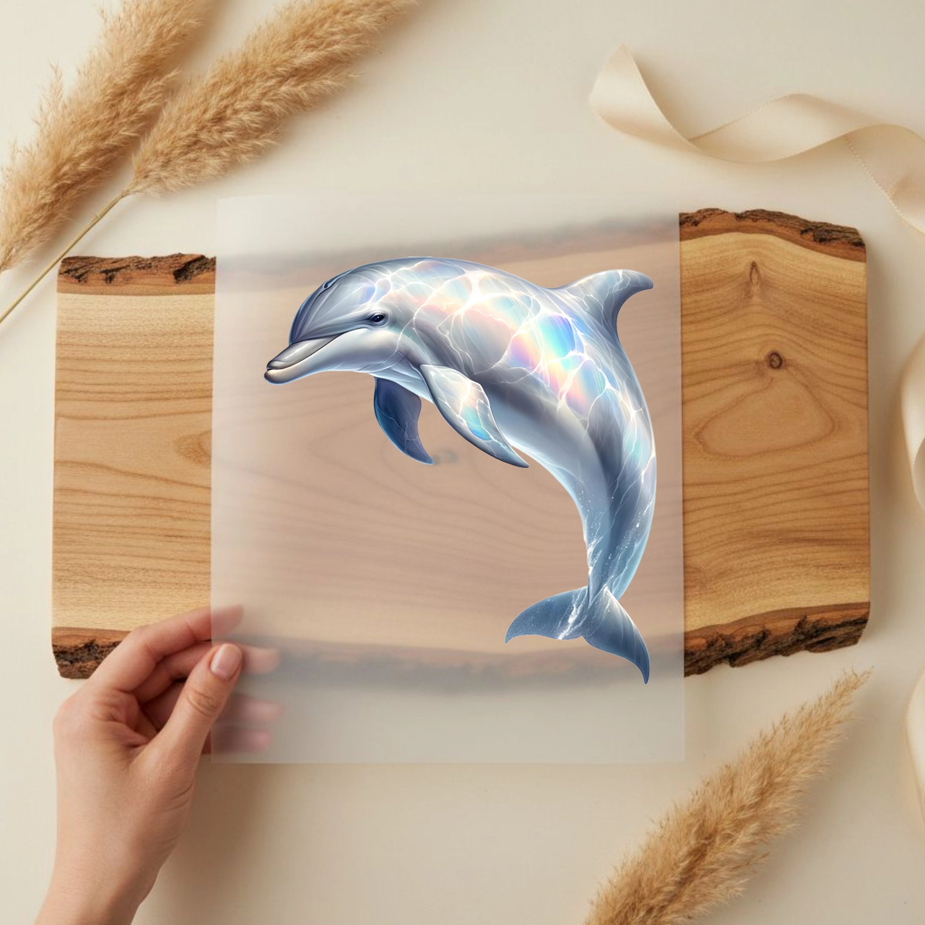 Bügelbild Lichtdelfin