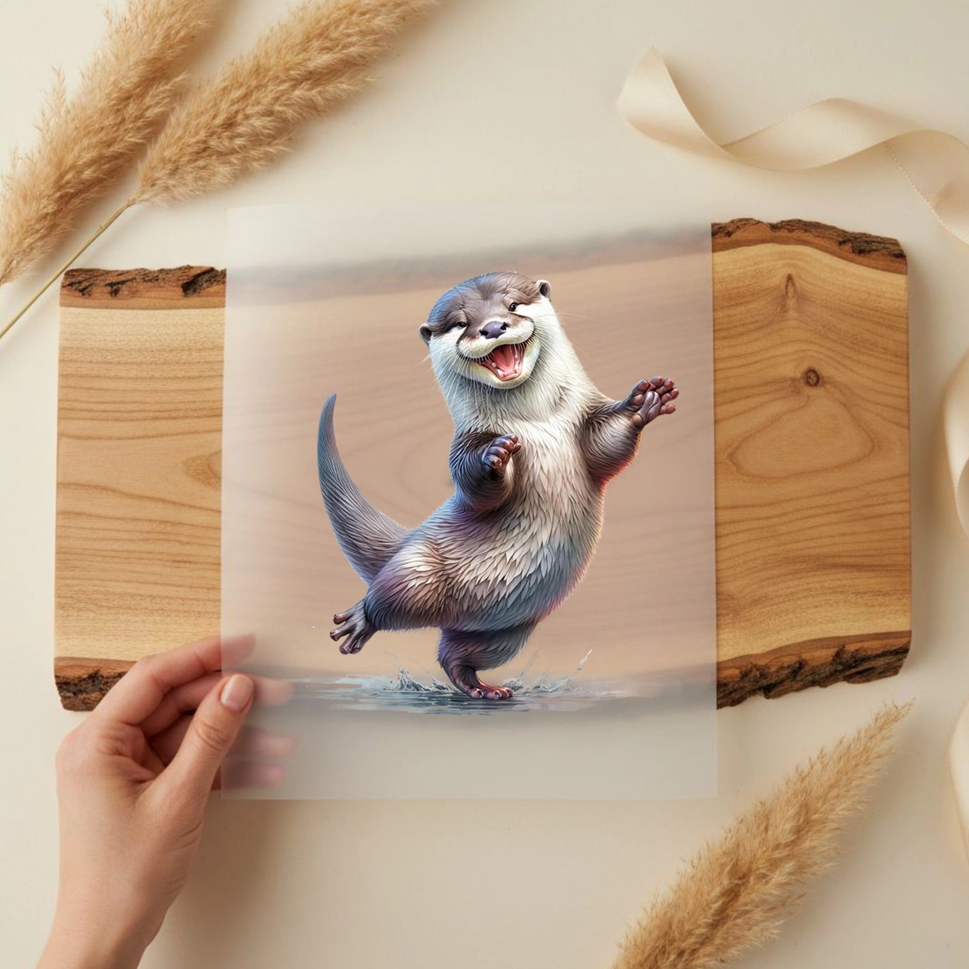 Bügelbild Otter Flippi