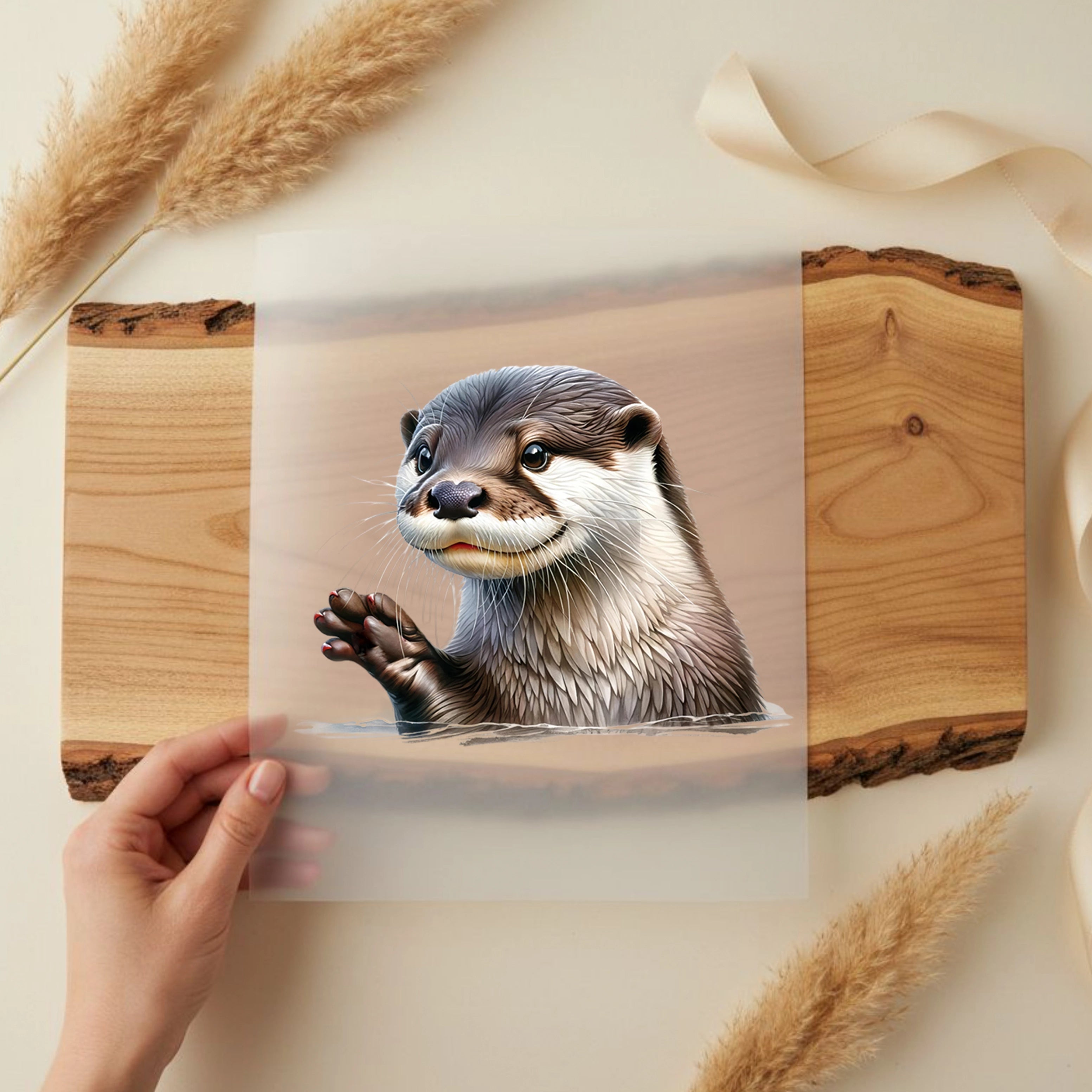 Bügelbild Otter Platschi