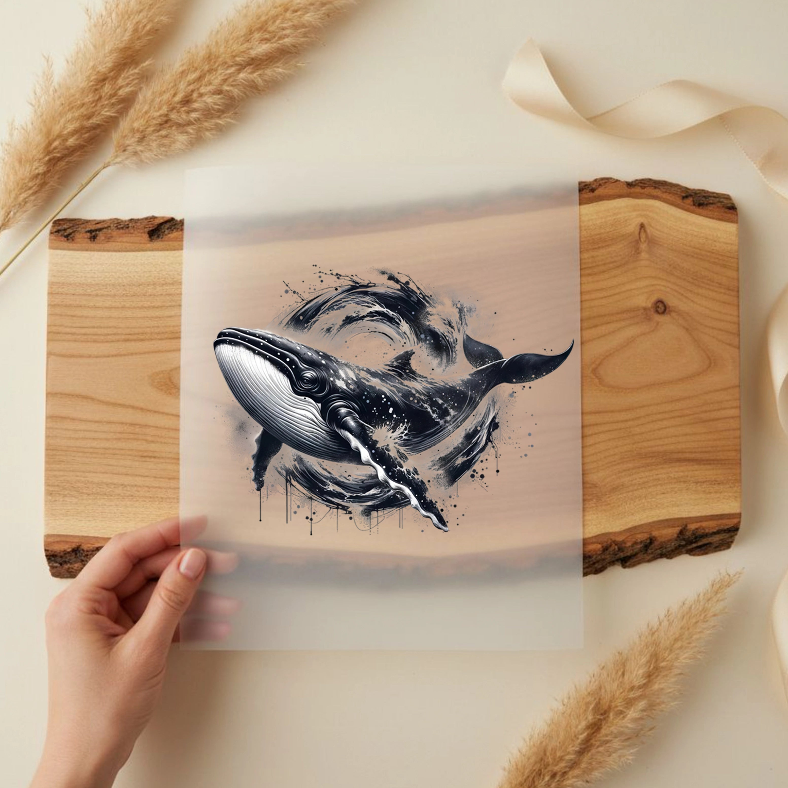 Bügelbild Wal Gigant der Tiefe