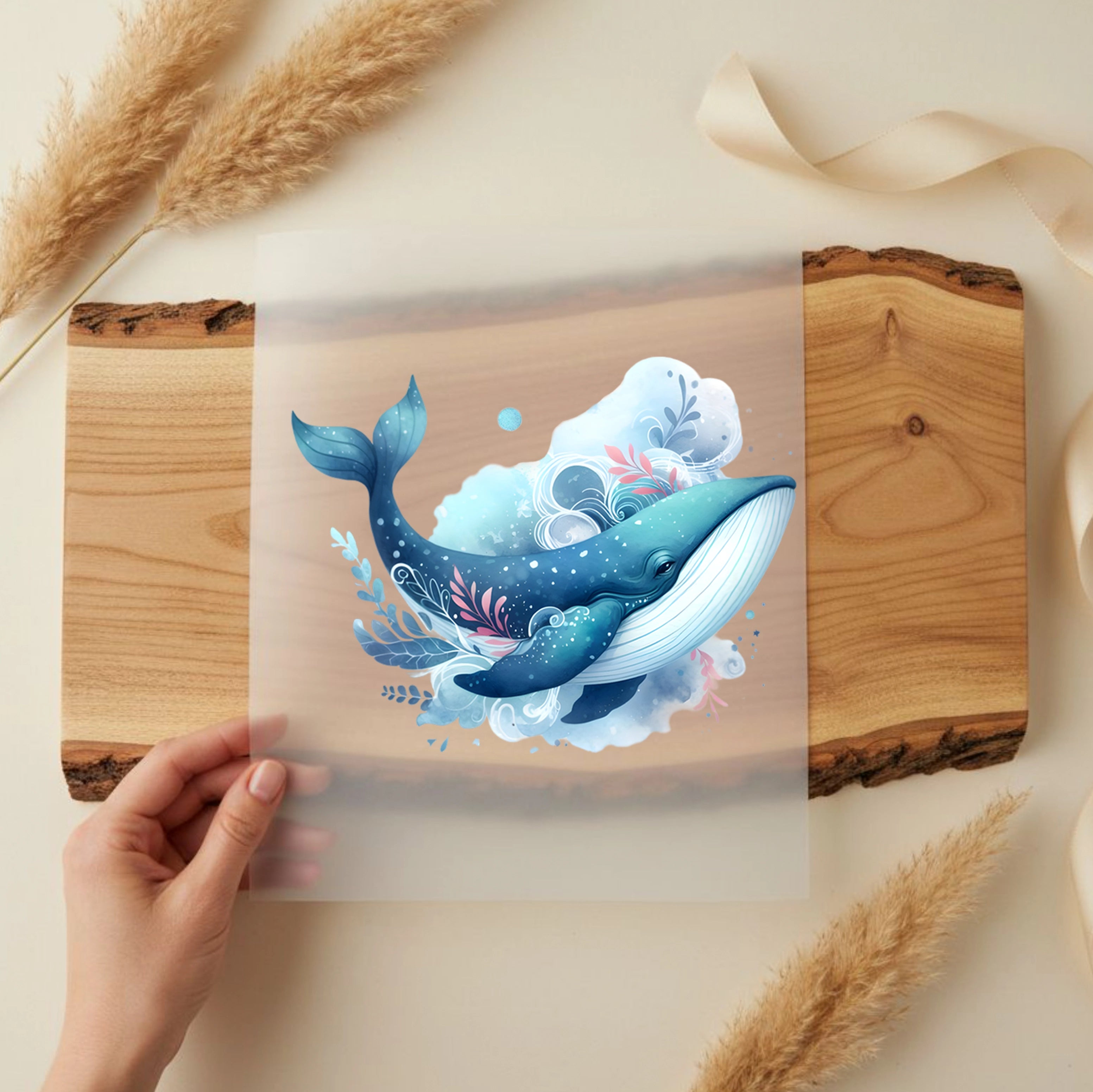 Bügelbild Meerzauber Blütenwal