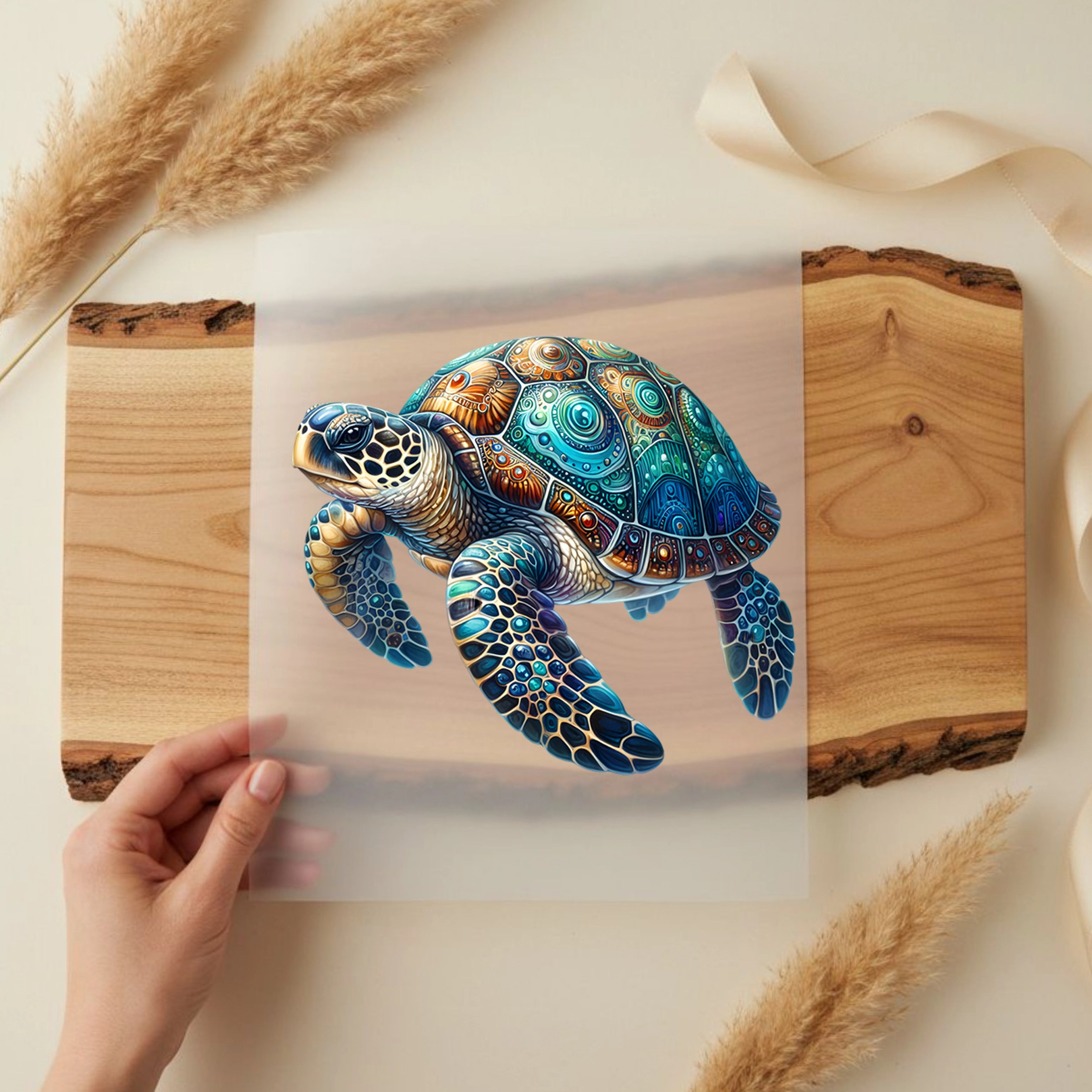 Bügelbild Schildkröte Azura Panzer aus Träumen