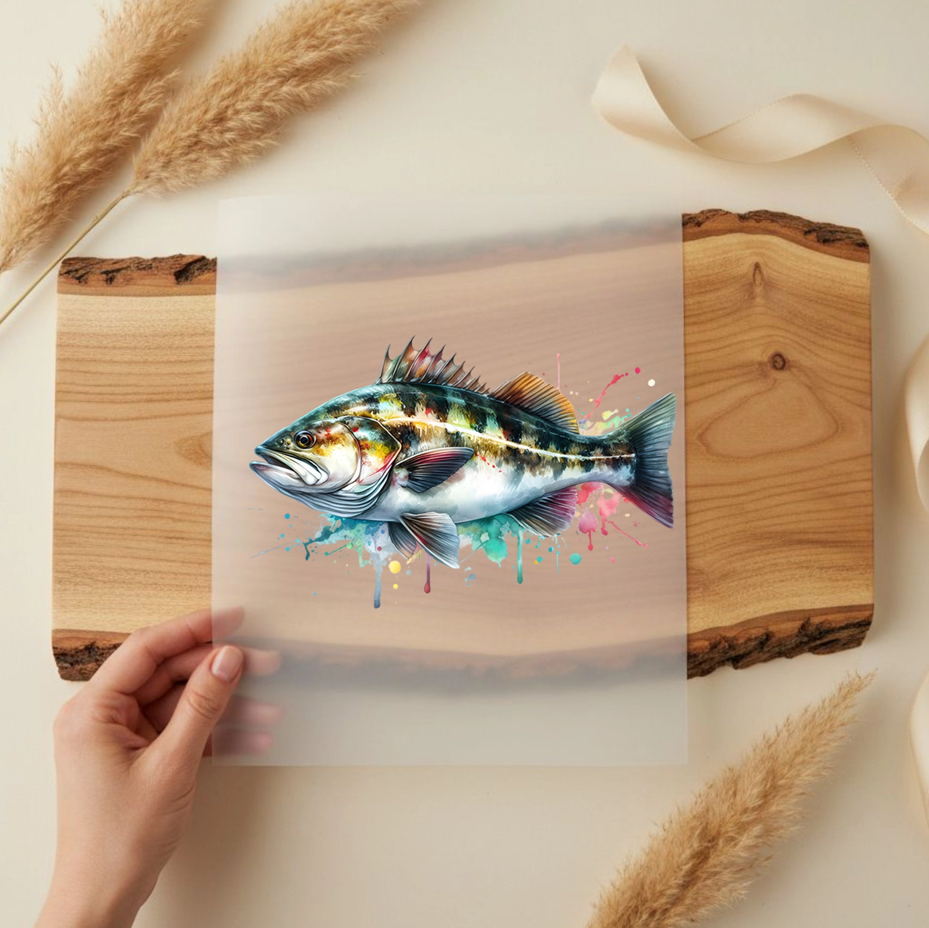 Bügelbild Fisch Anglertraum