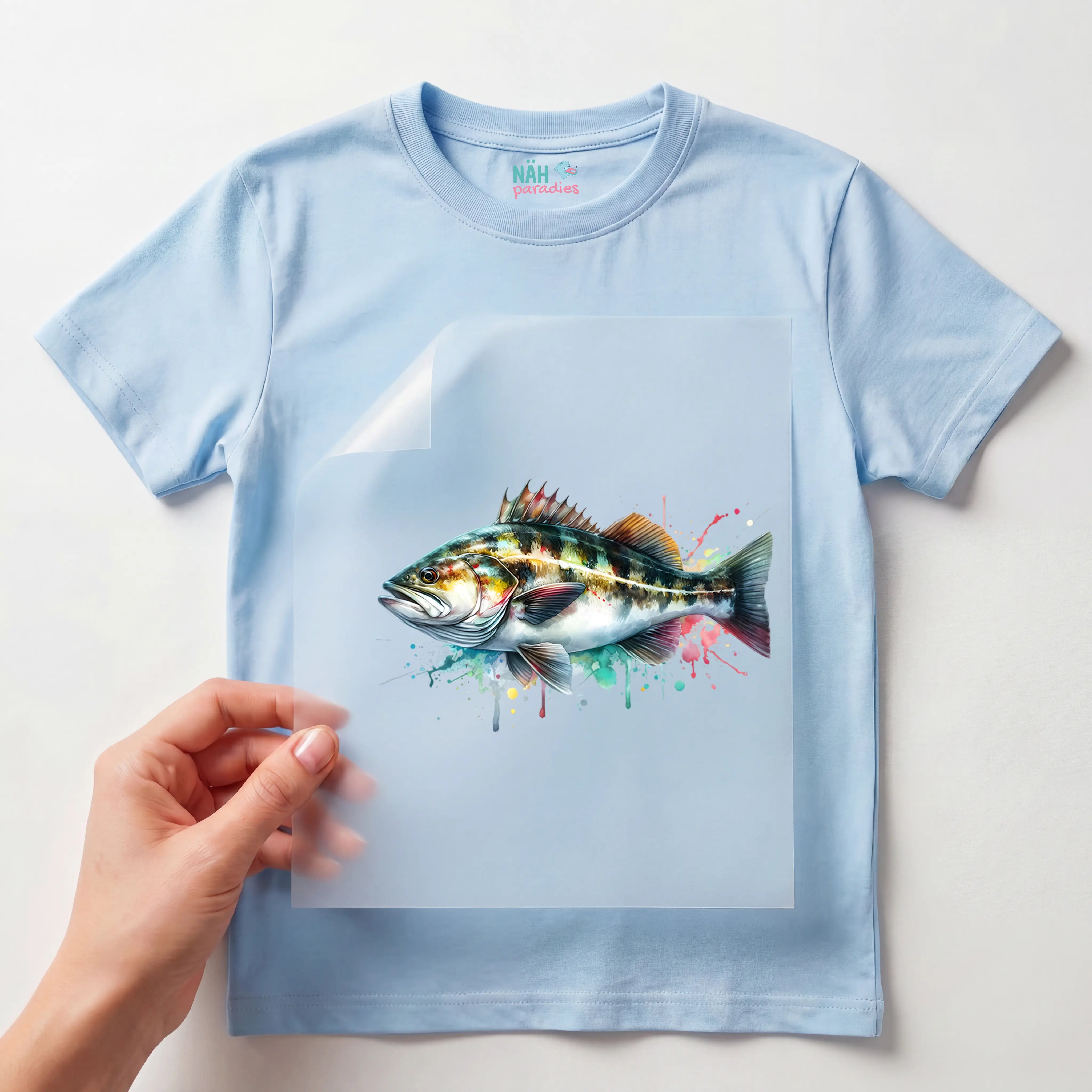 Bügelbild Fisch Anglertraum