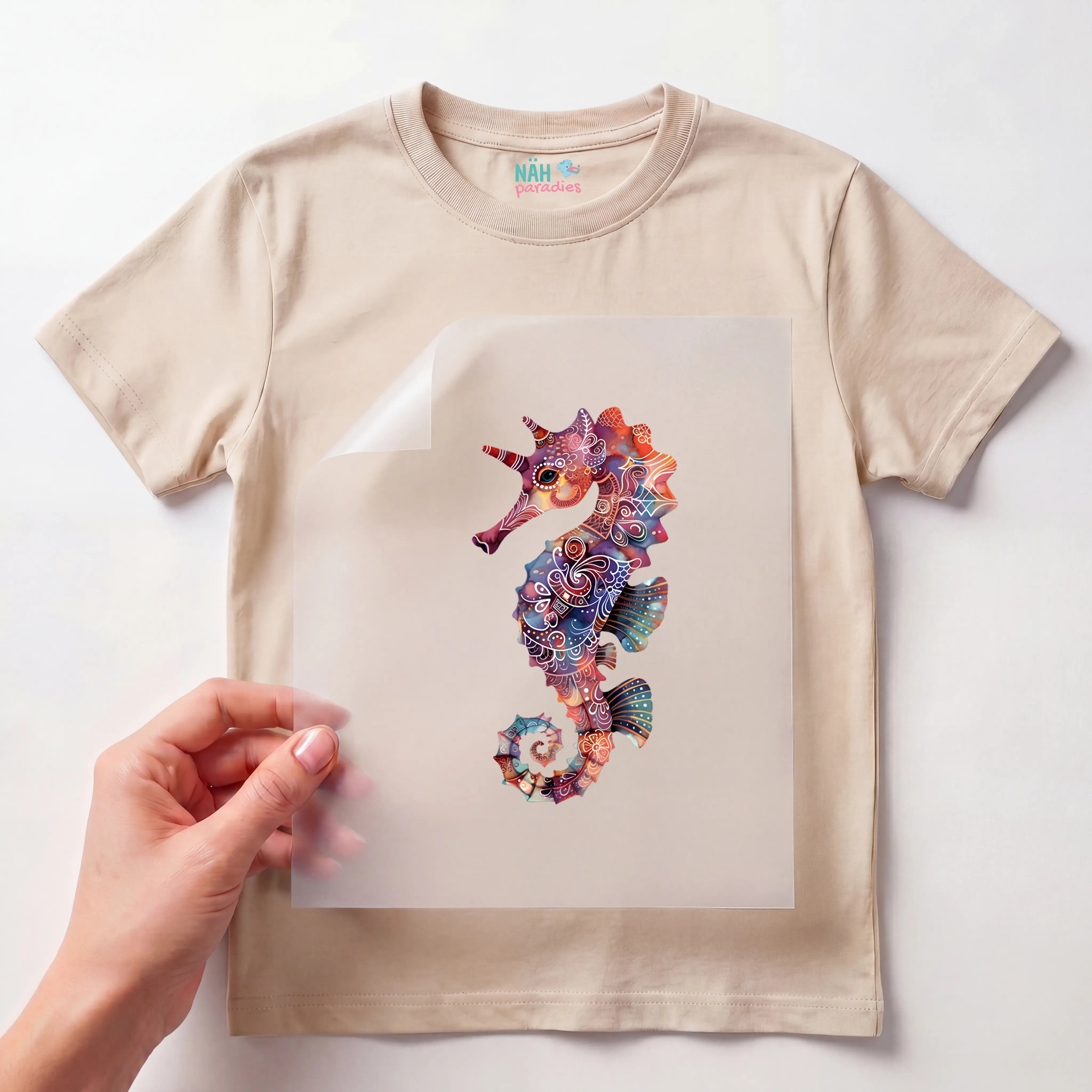 Bügelbild Seepferdchen Boho Ocean Spirit