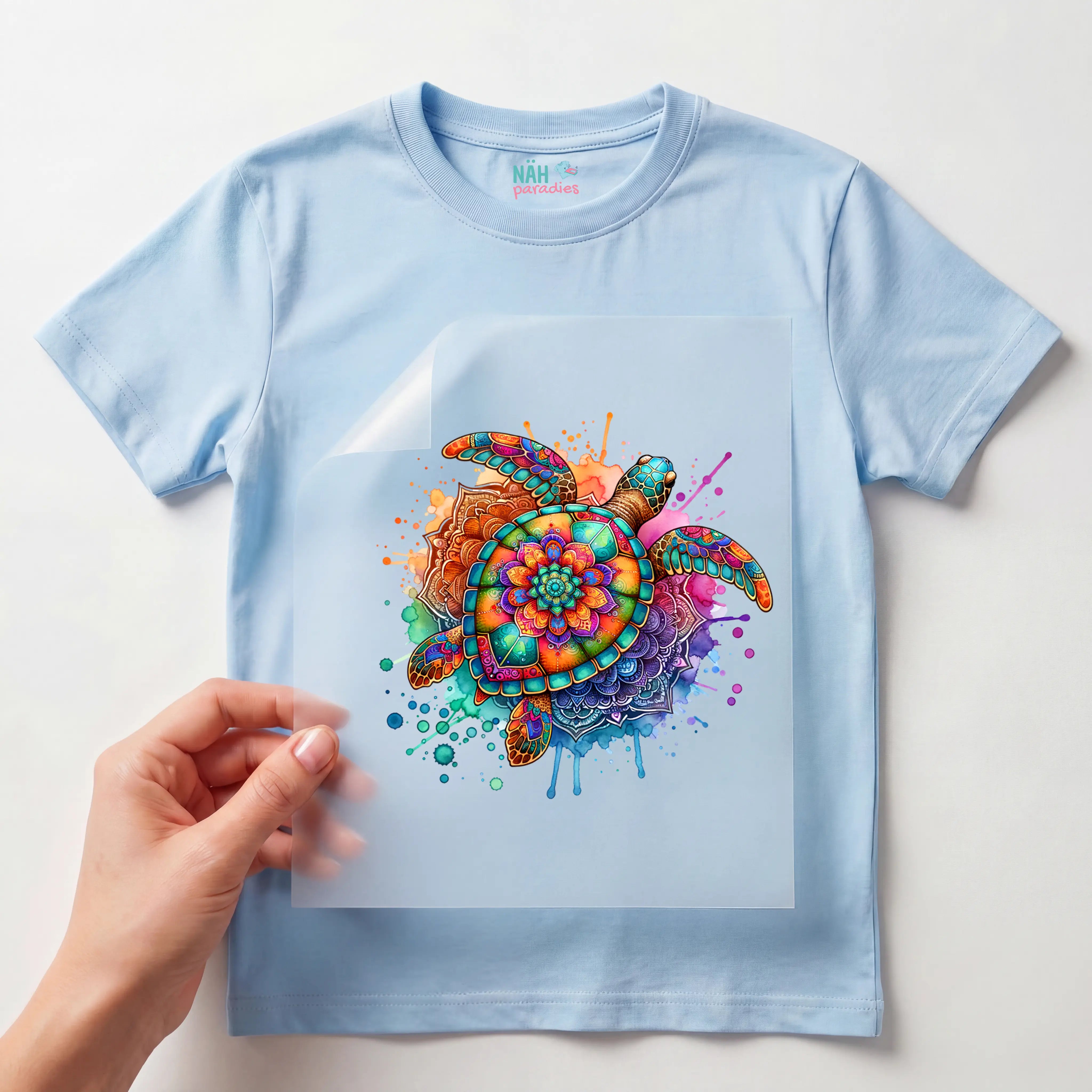 Bügelbild Schildkröte traumhafter Mandala