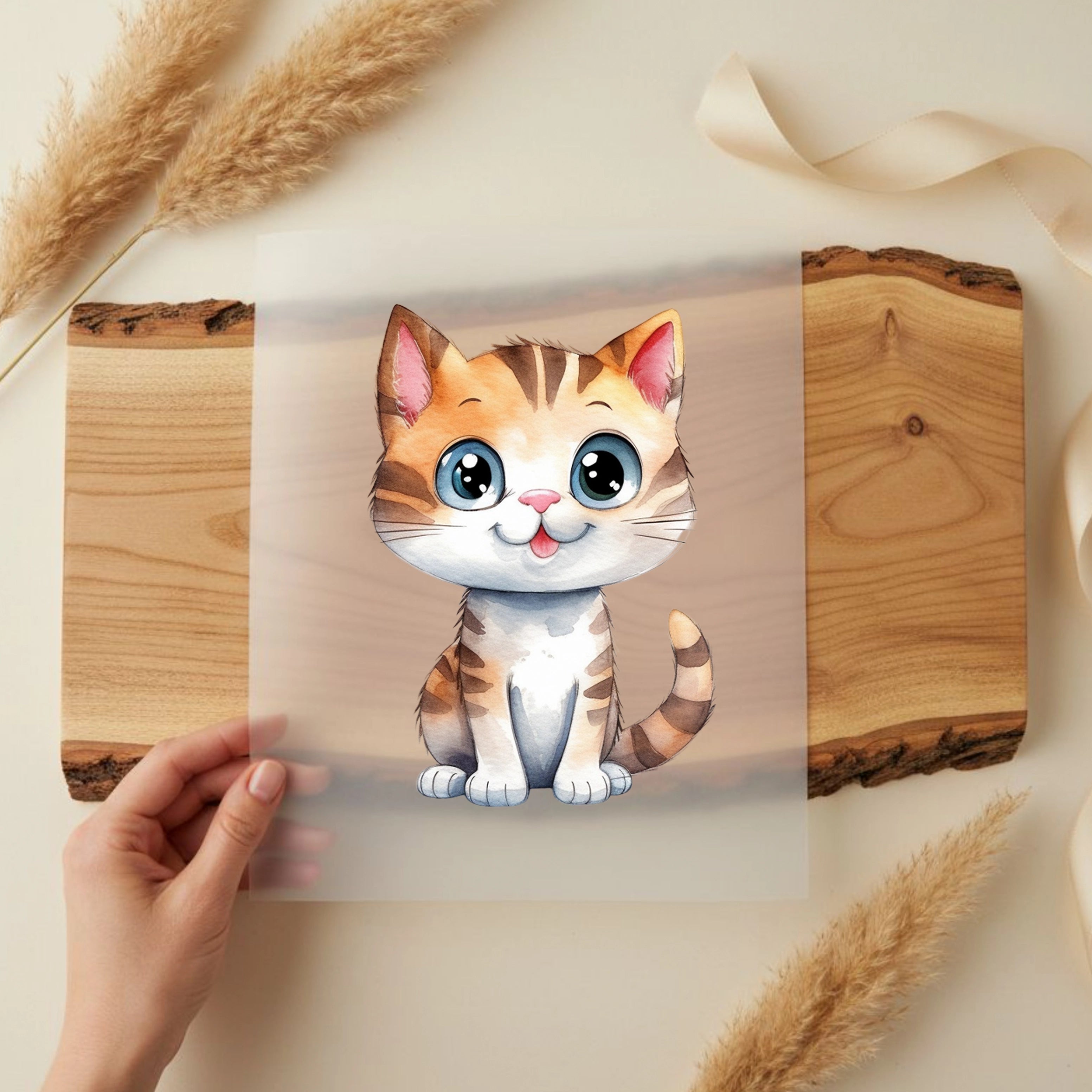 Bügelbild Katze Cleo