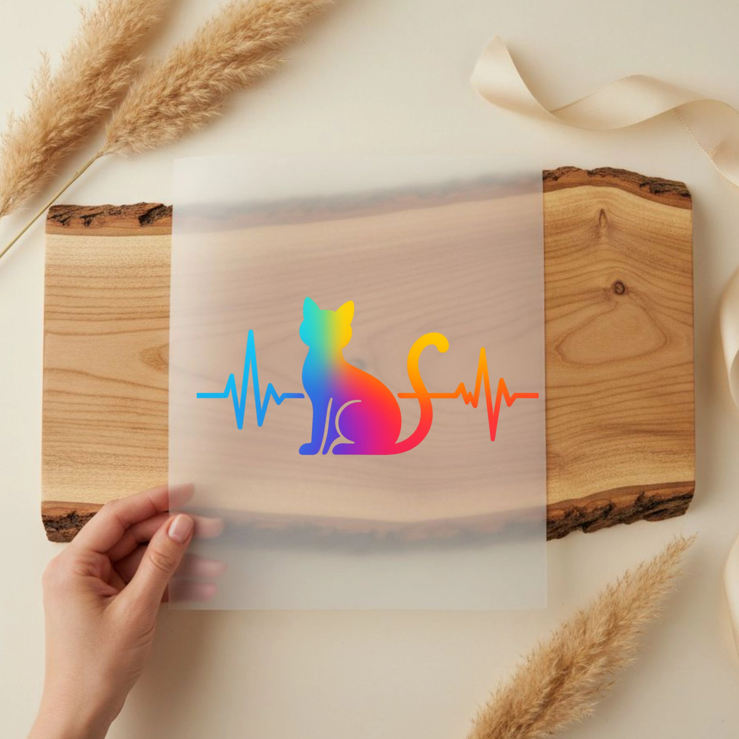 Bügelbild Katze Farbpuls