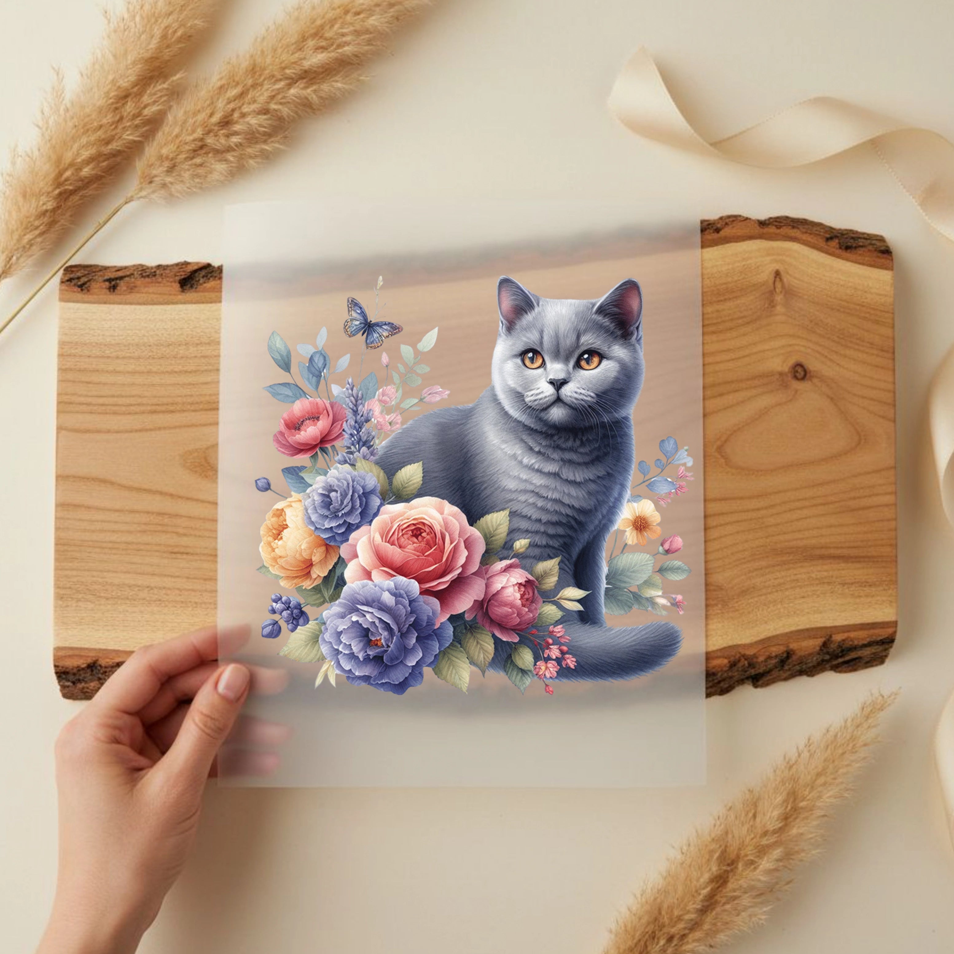 Bügelbild Katze Leo