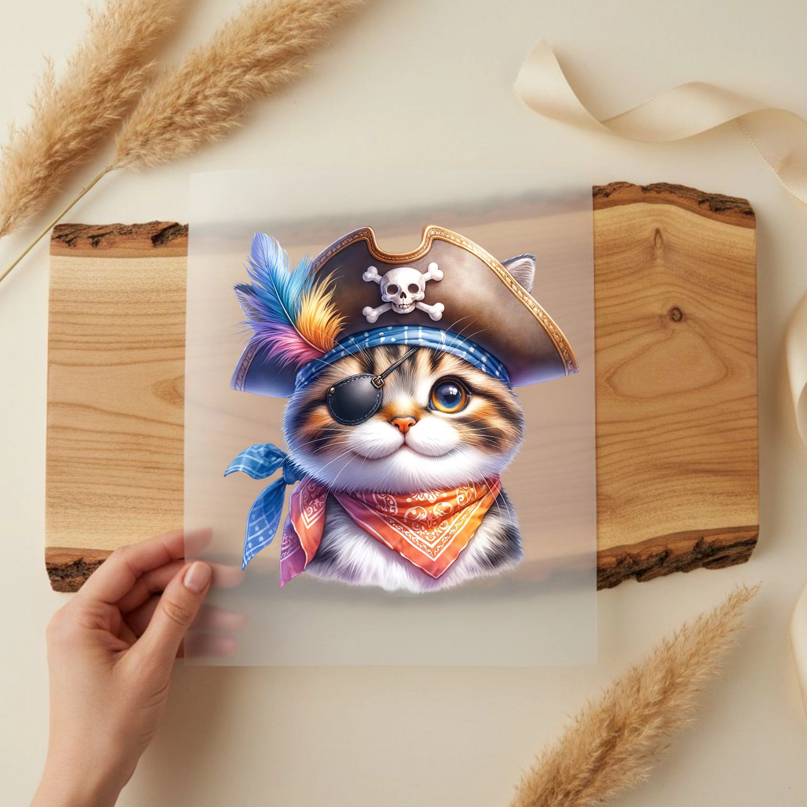 Bügelbild Piratenkatze Coco