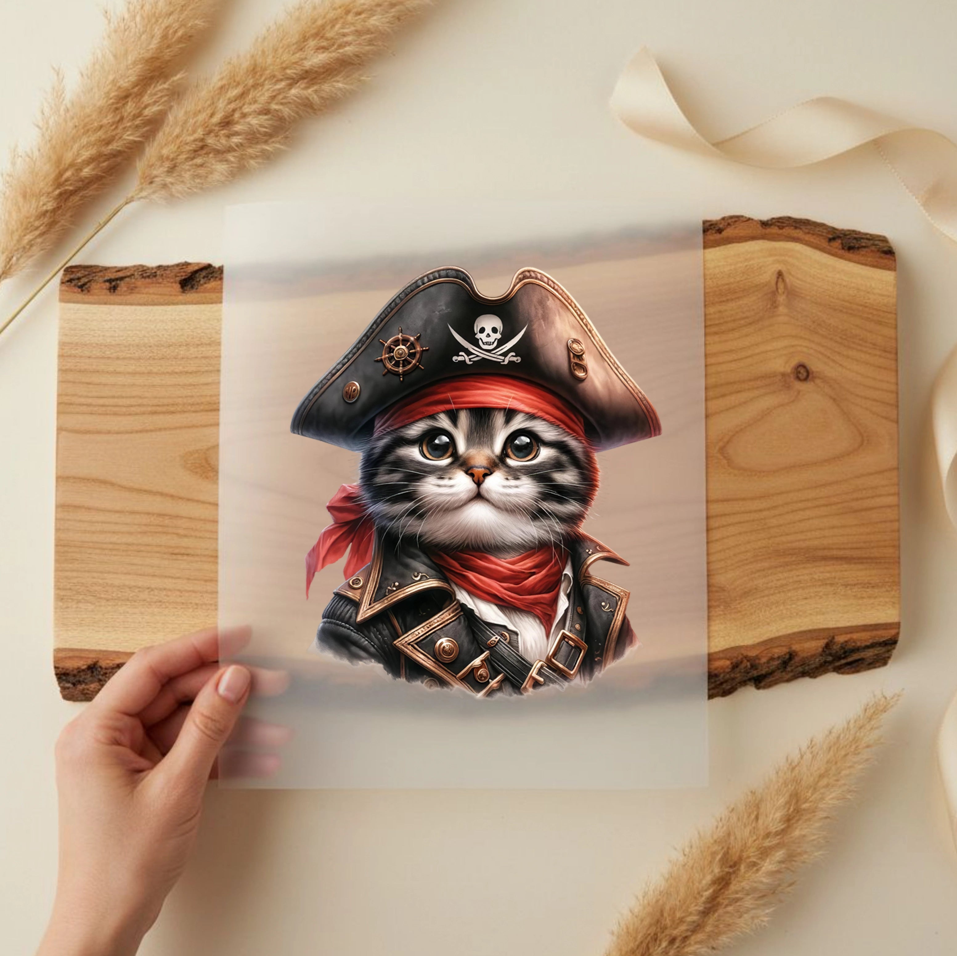Bügelbild Piratenkatze Joe