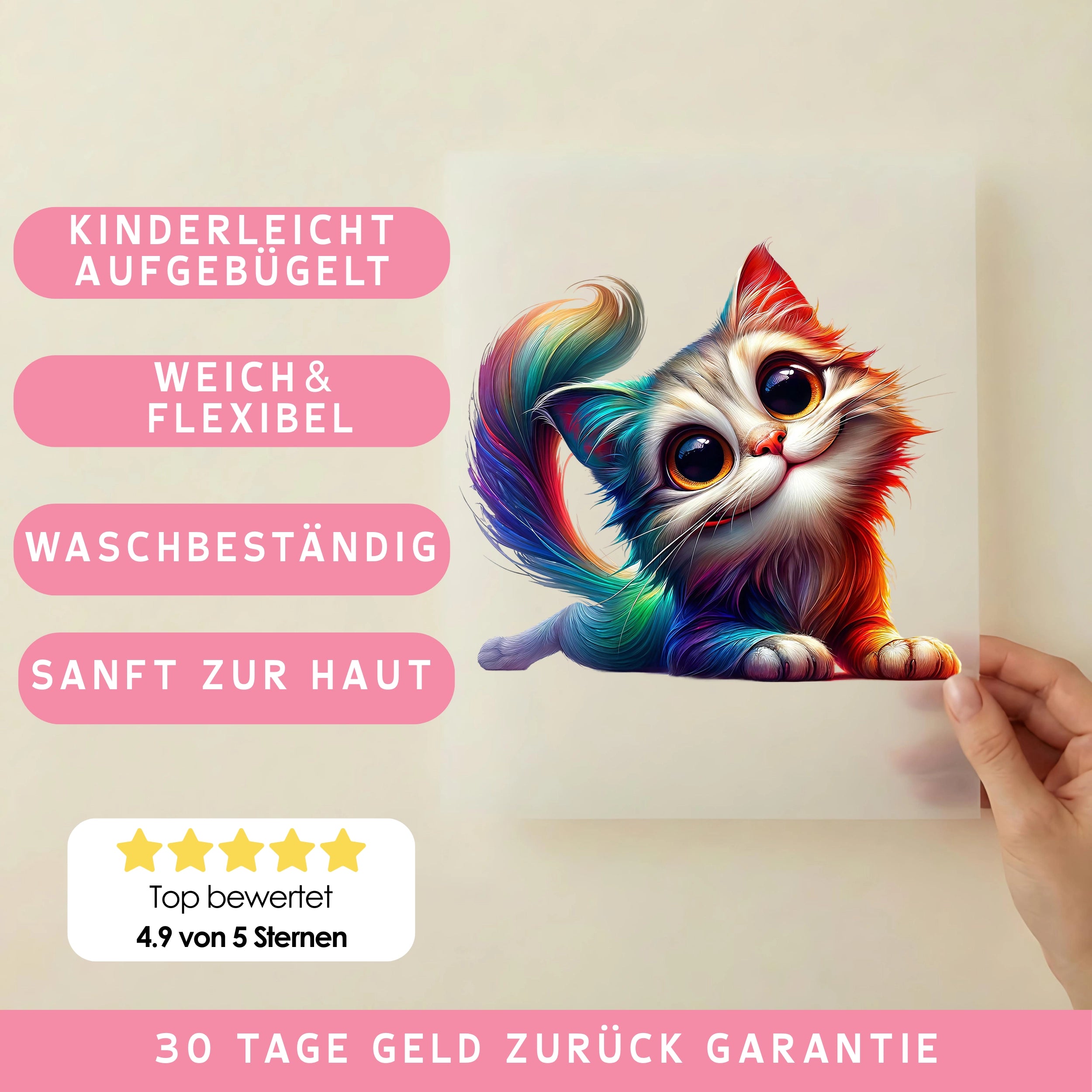 Bügelbild Schmusekatze