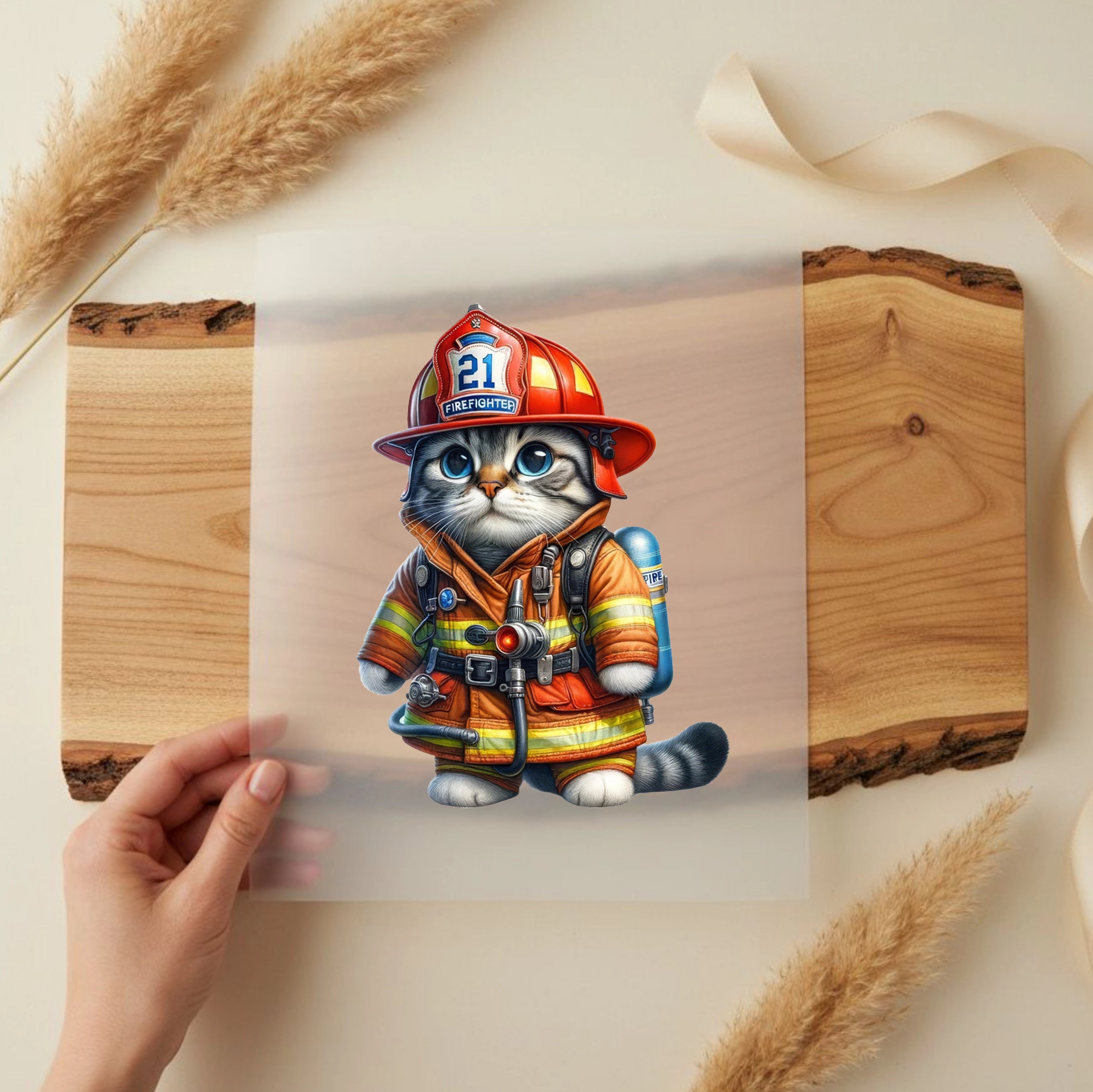 Bügelbild Feuerwehrmieze