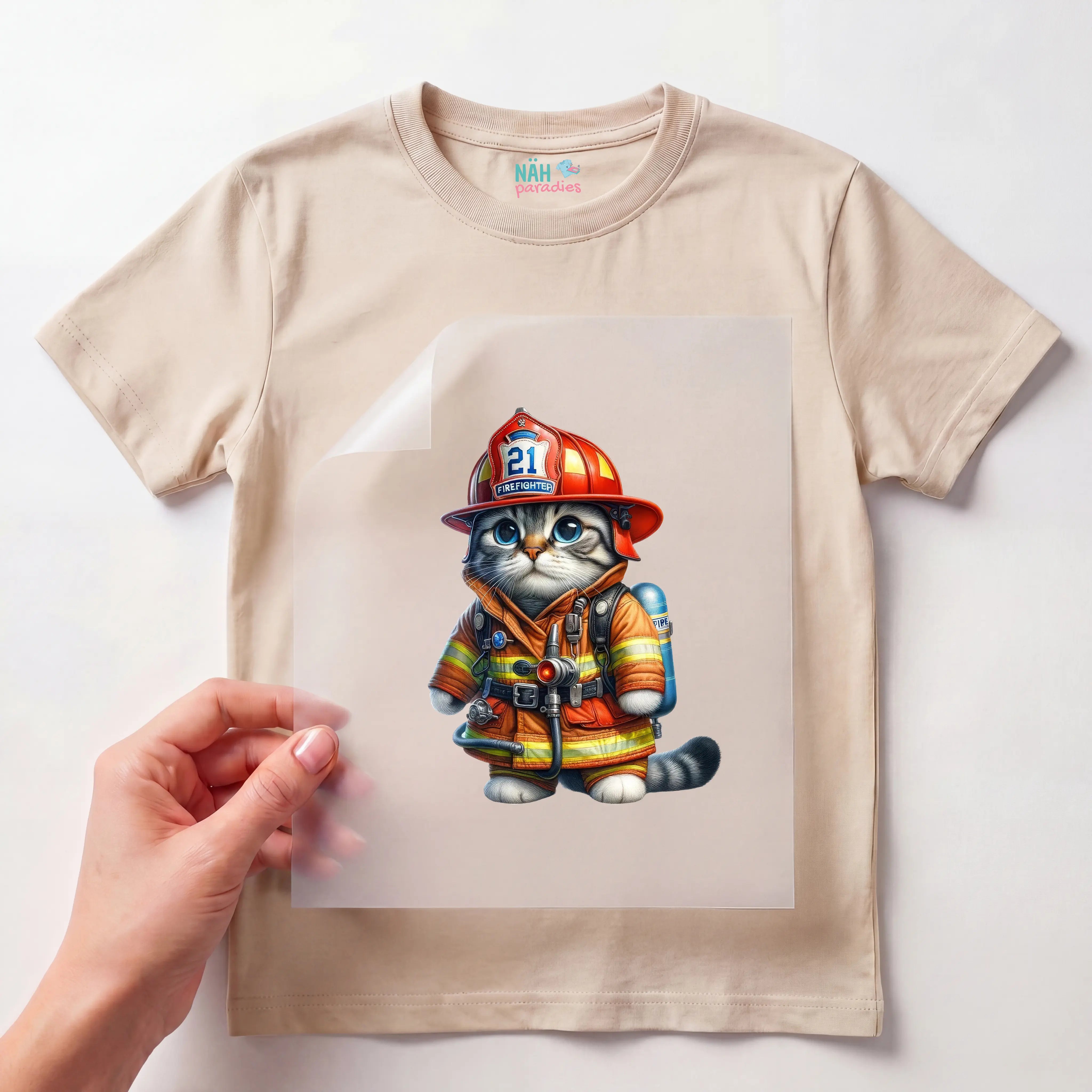 Bügelbild Feuerwehrmieze