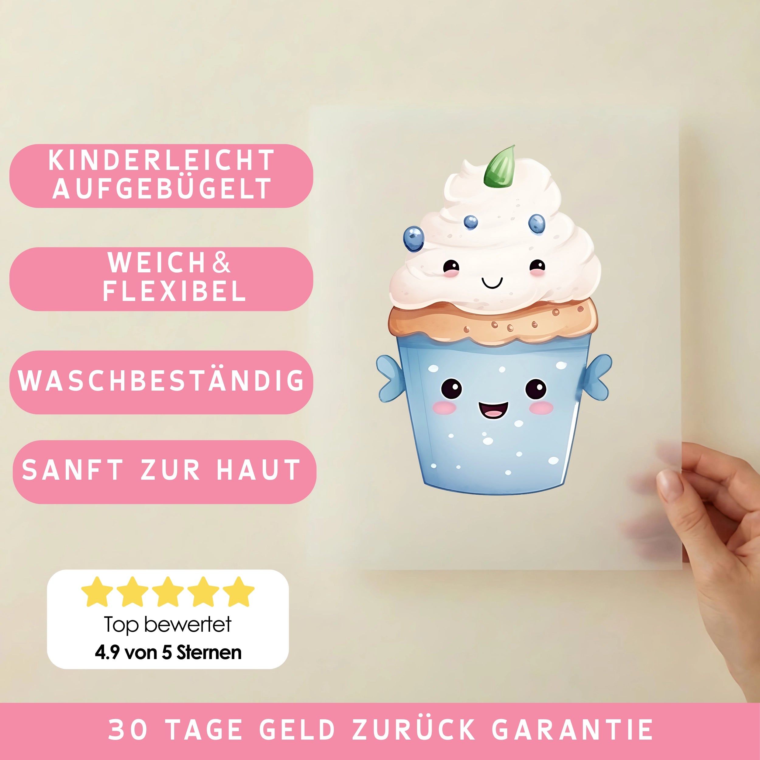 Bügelbild Eisbecher