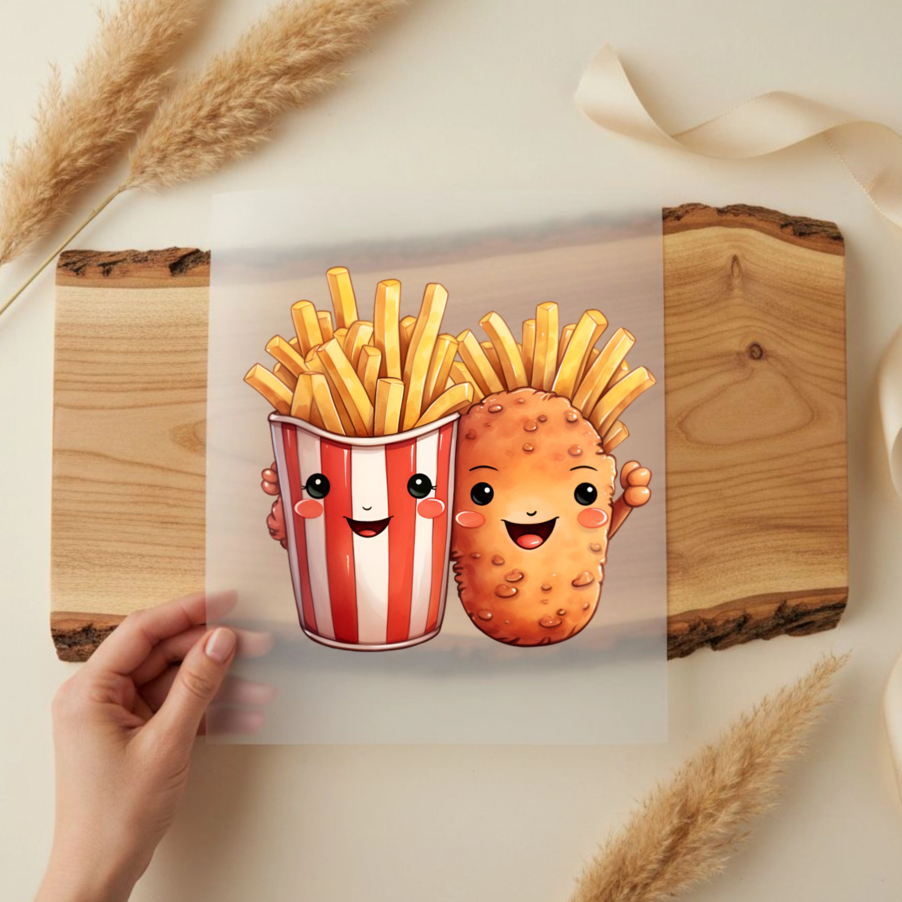 Bügelbild Frittenfreunde Pommes