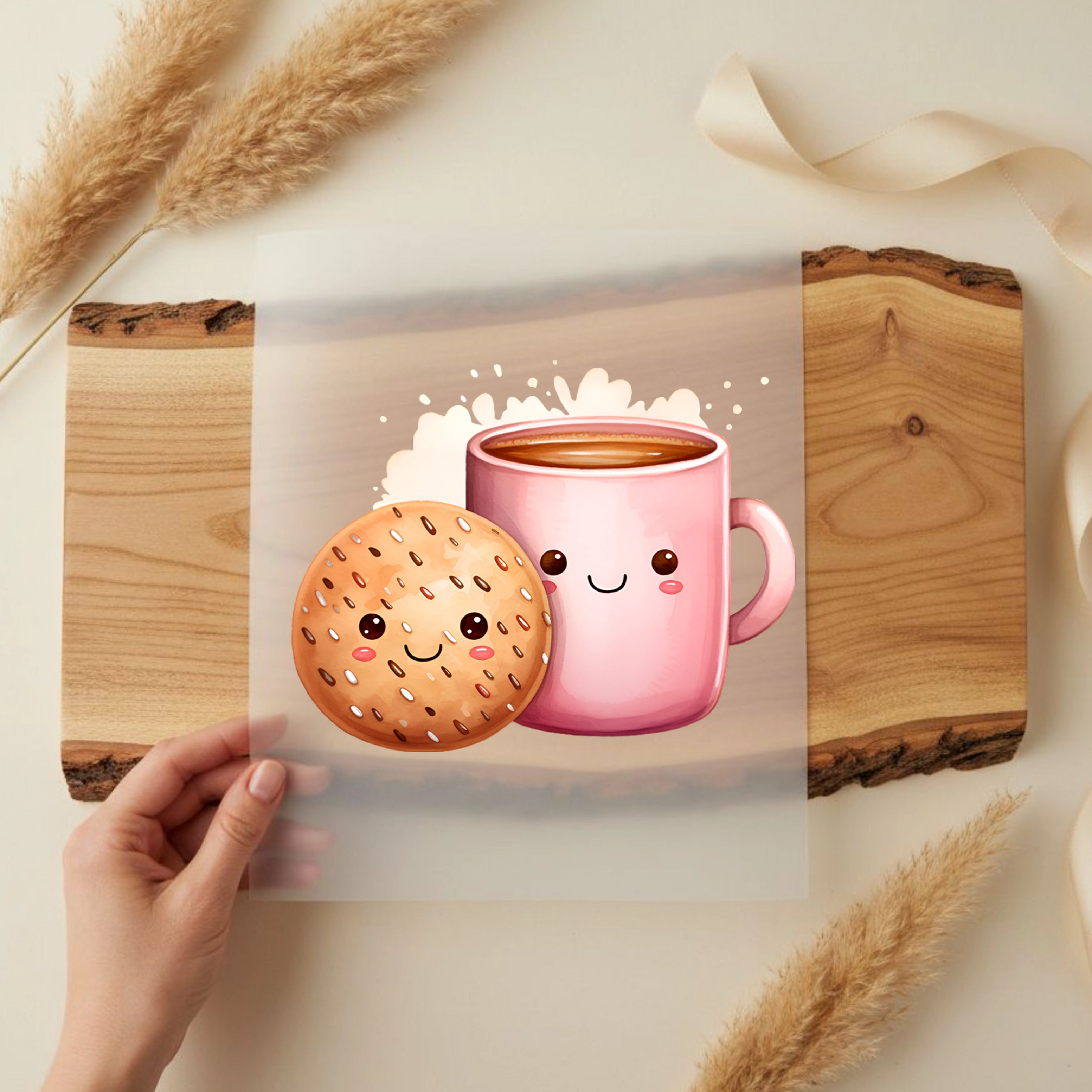 Bügelbild Kakao und Keksi