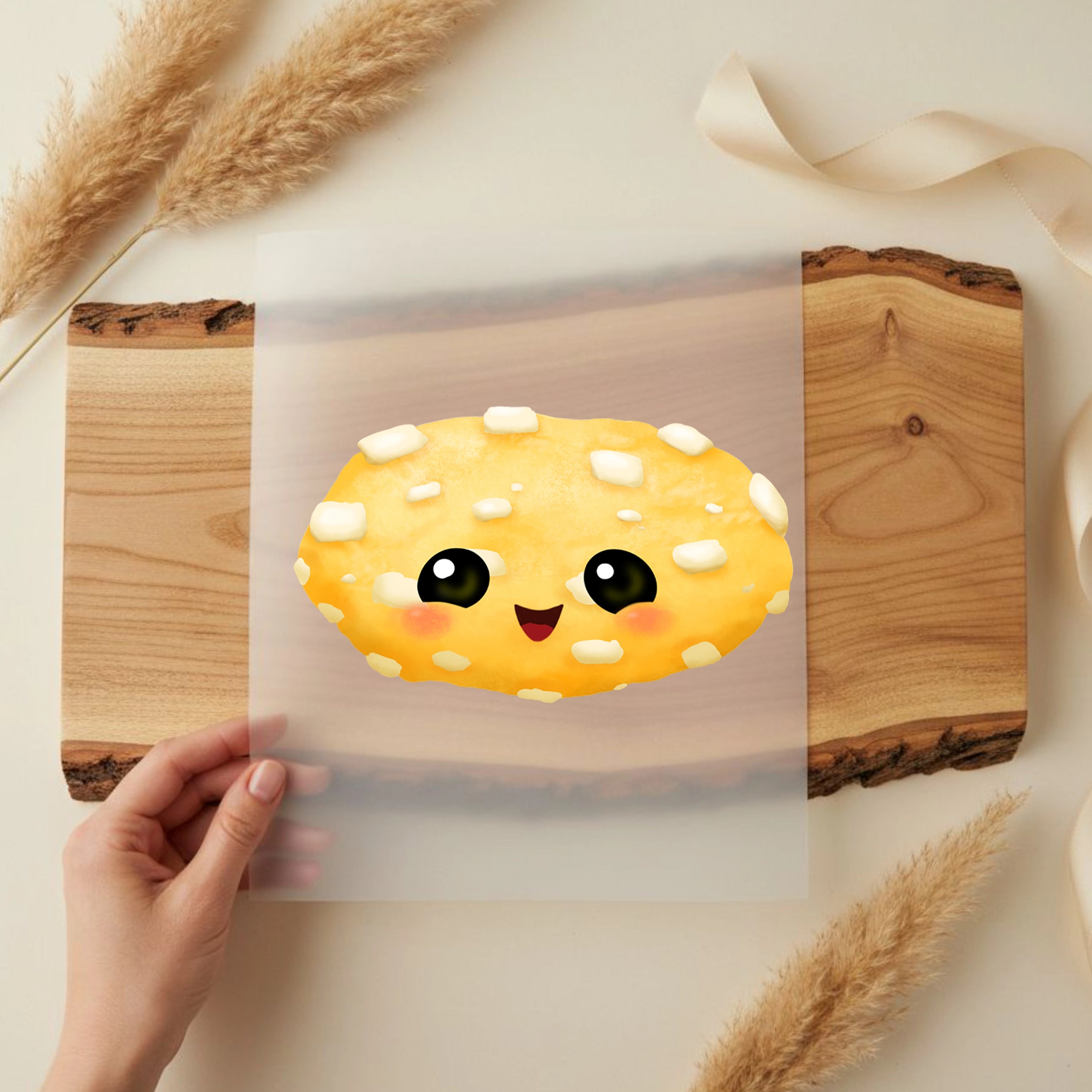 Bügelbild Keks Vanille