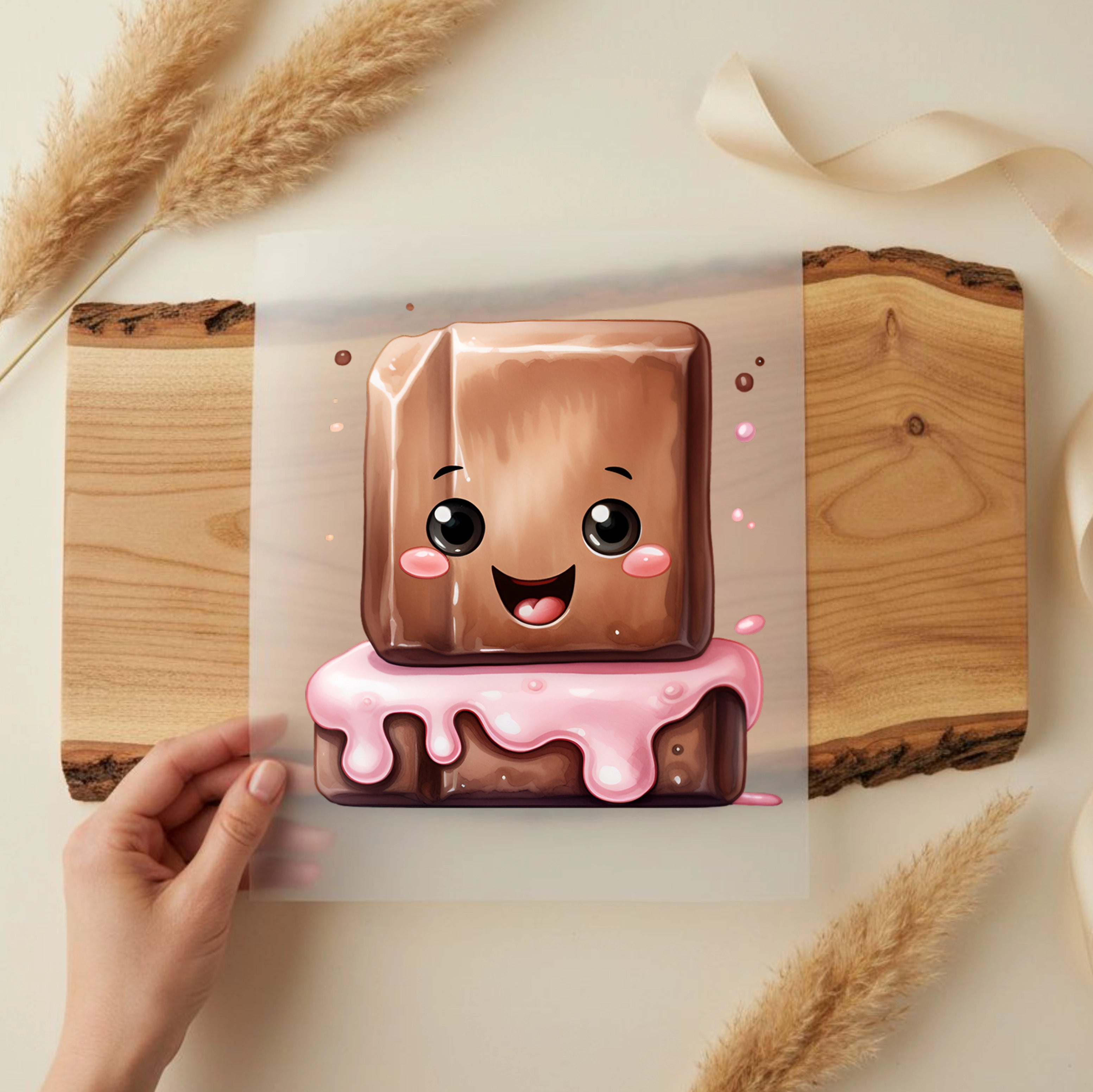 Bügelbild Schokolade Schoki