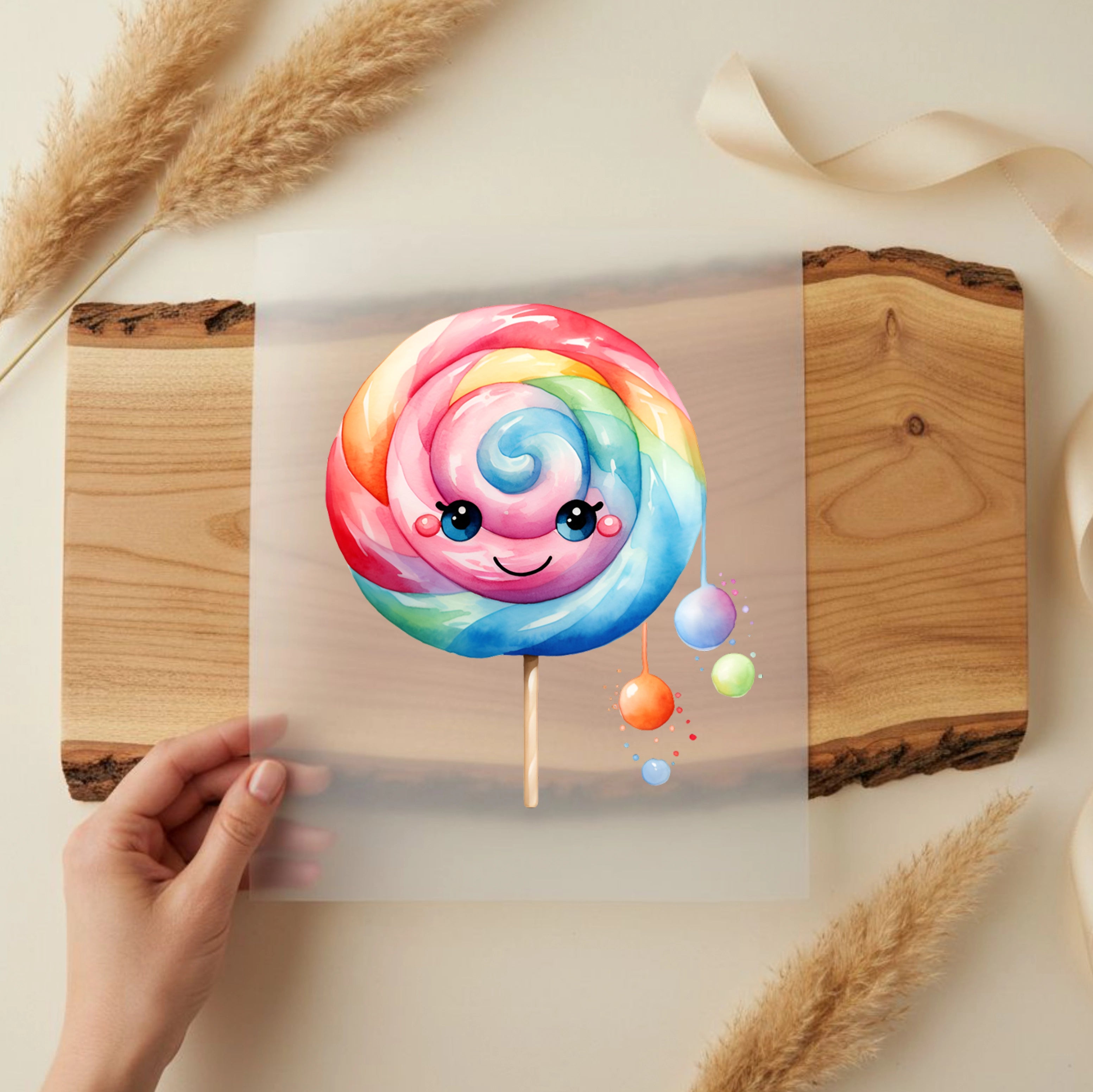 Bügelbild Lollipop Rainbow